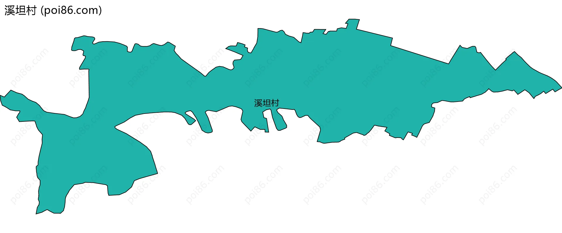 溪坦村边界地图