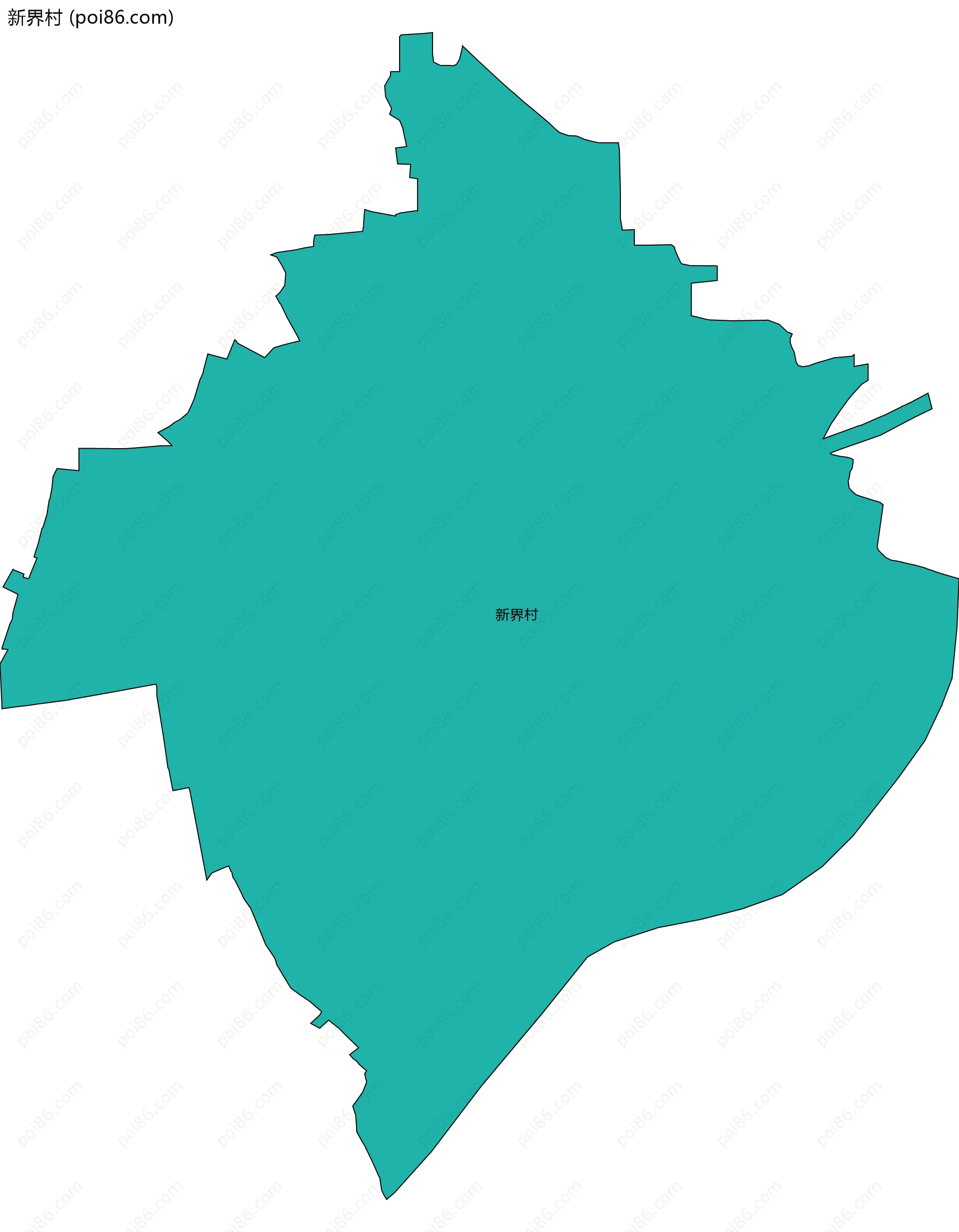 新界村边界地图