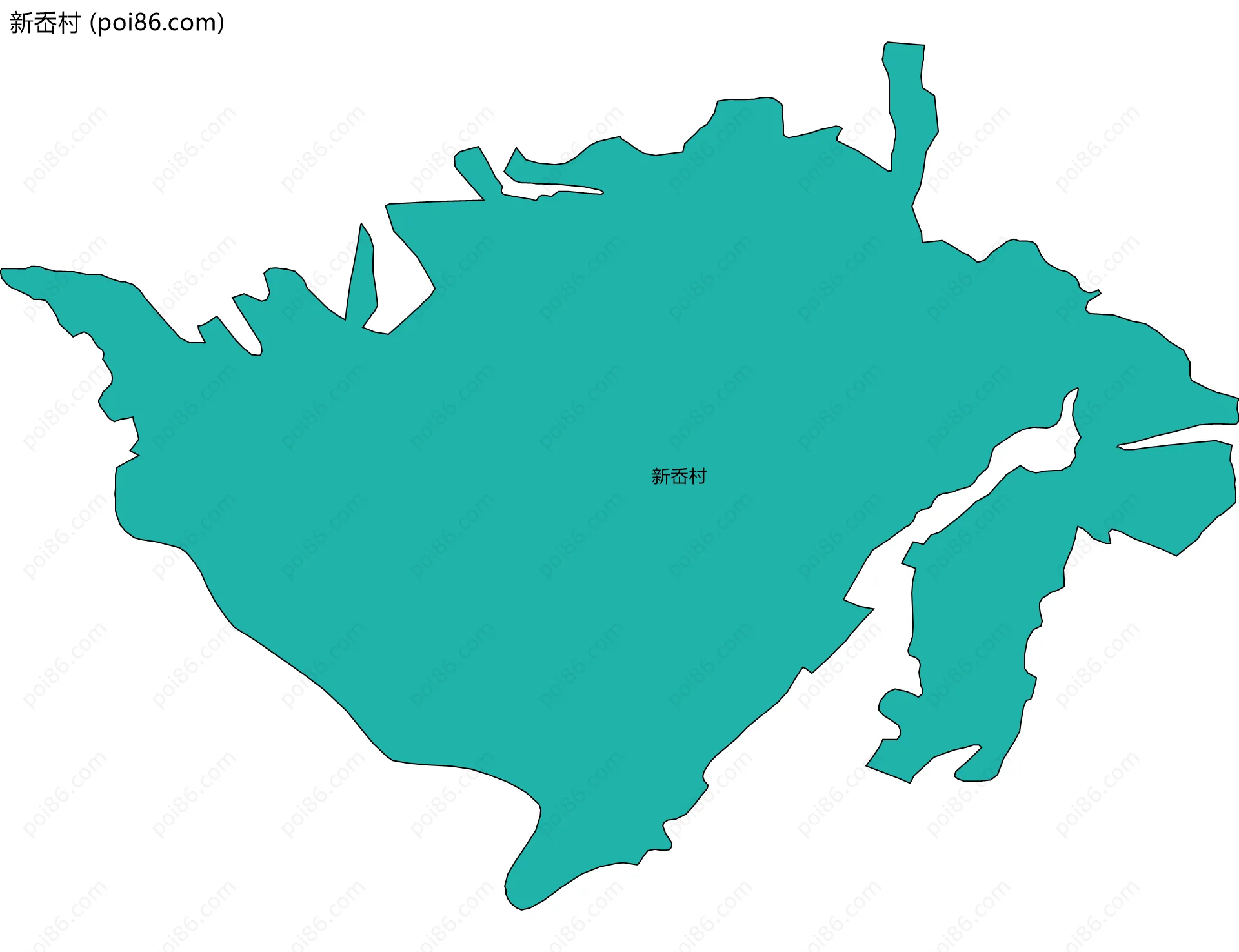 新岙村边界地图