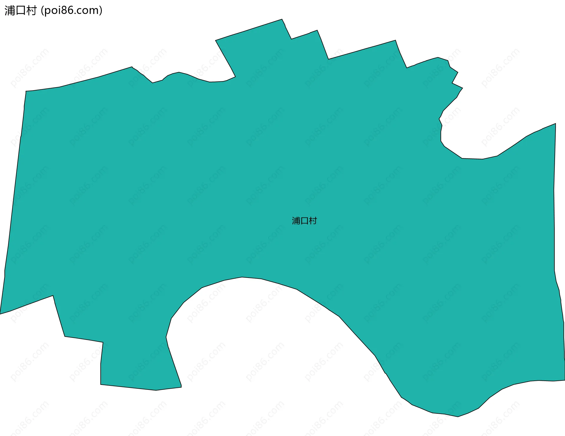 浦口村边界地图