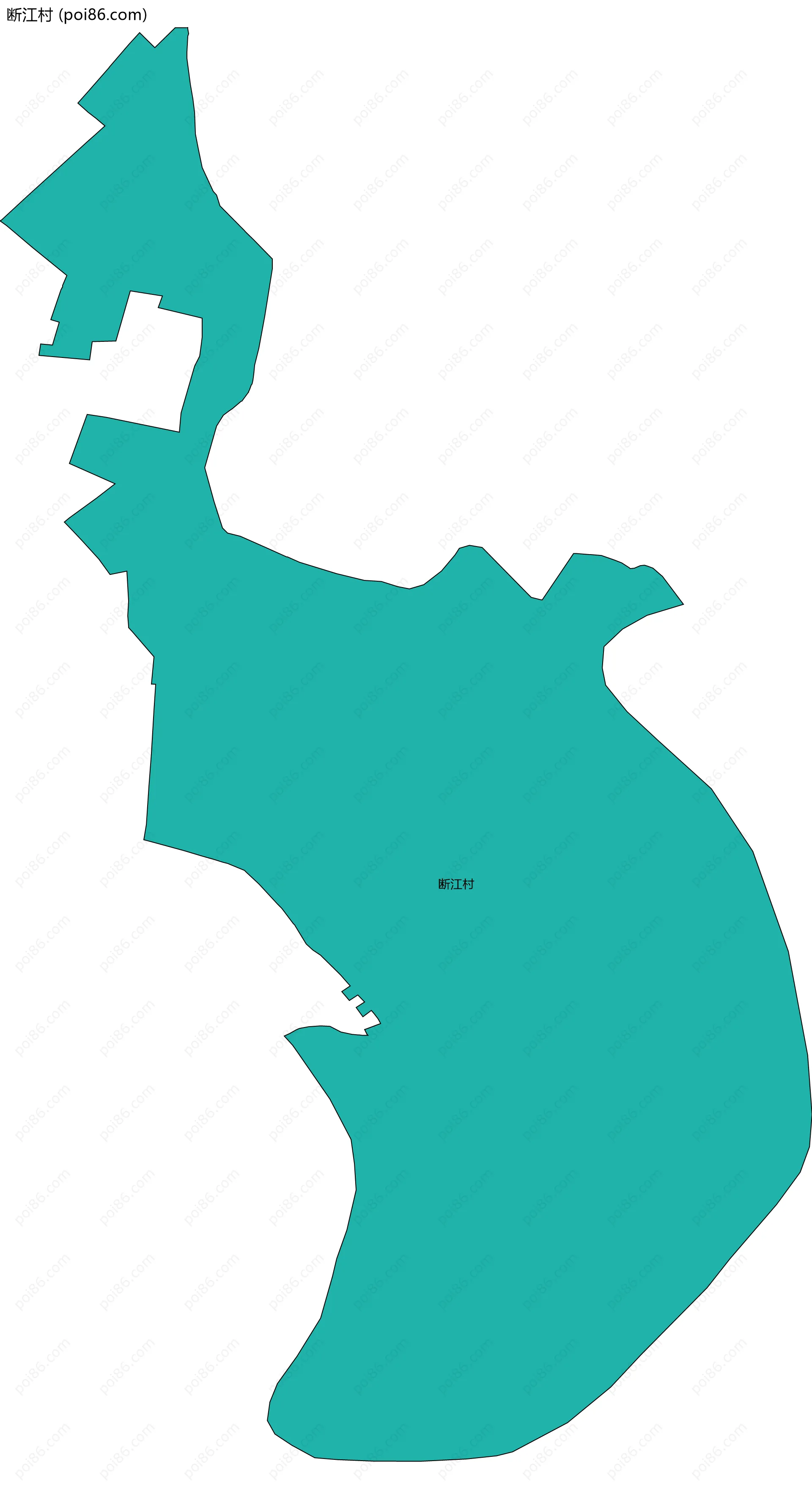 断江村边界地图