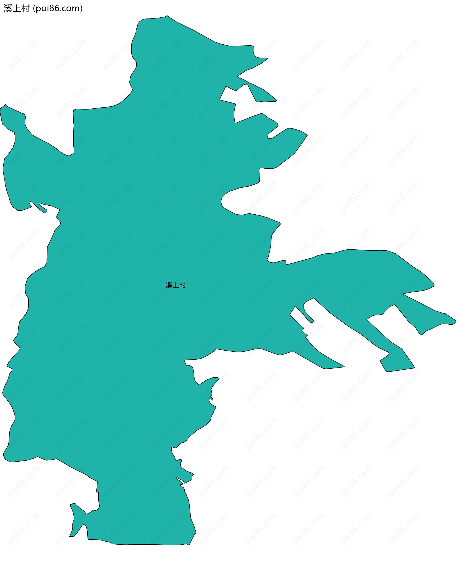 溪上村边界地图