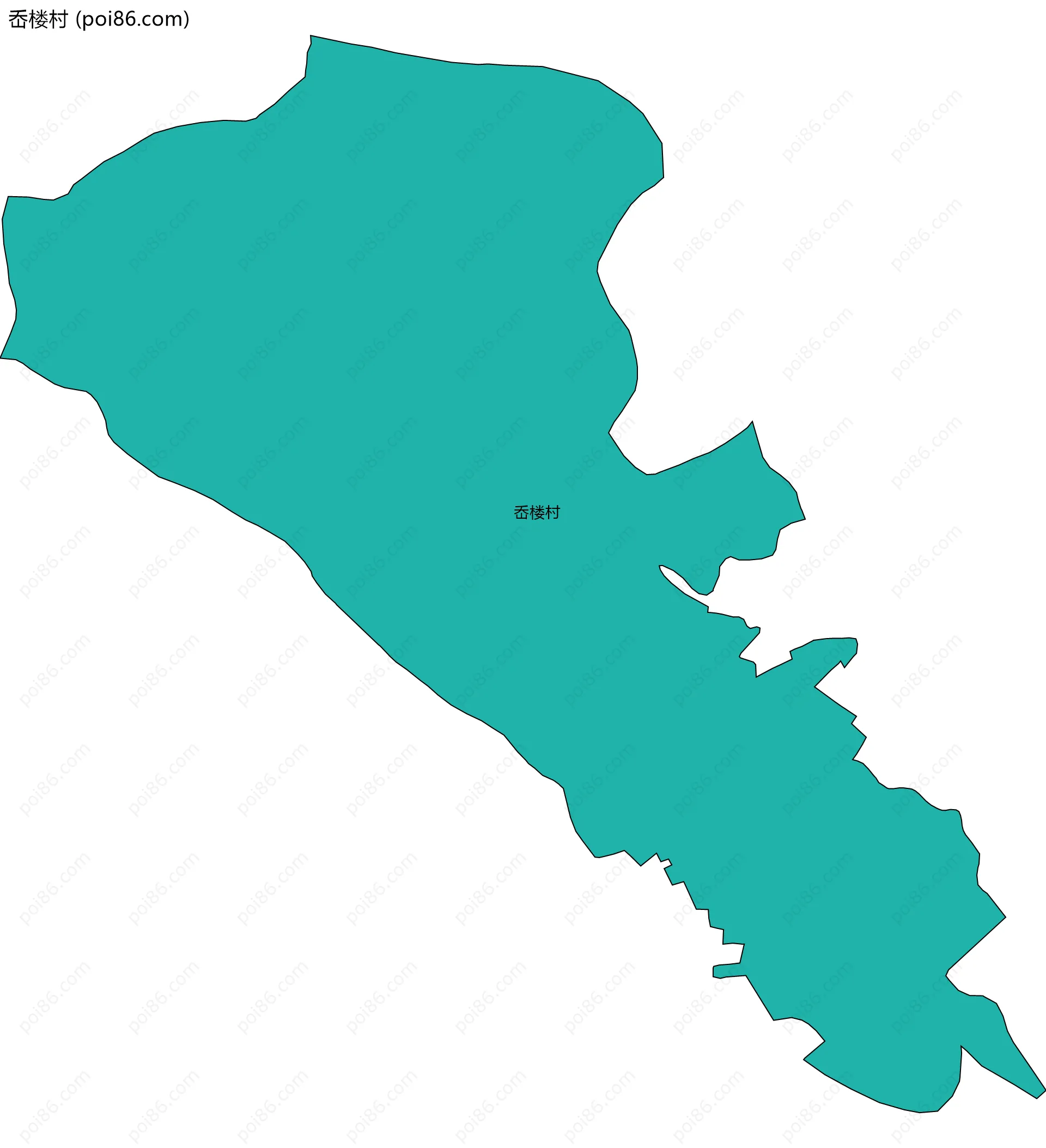 岙楼村边界地图