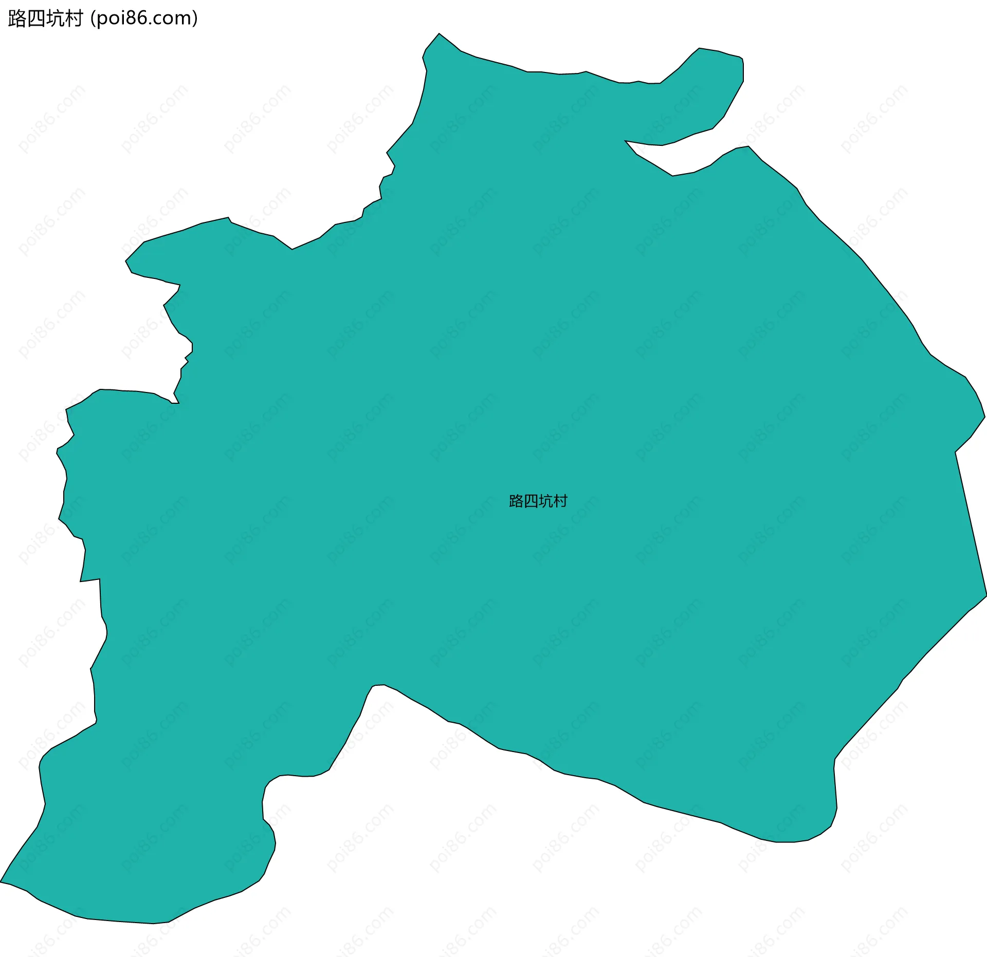 路四坑村边界地图