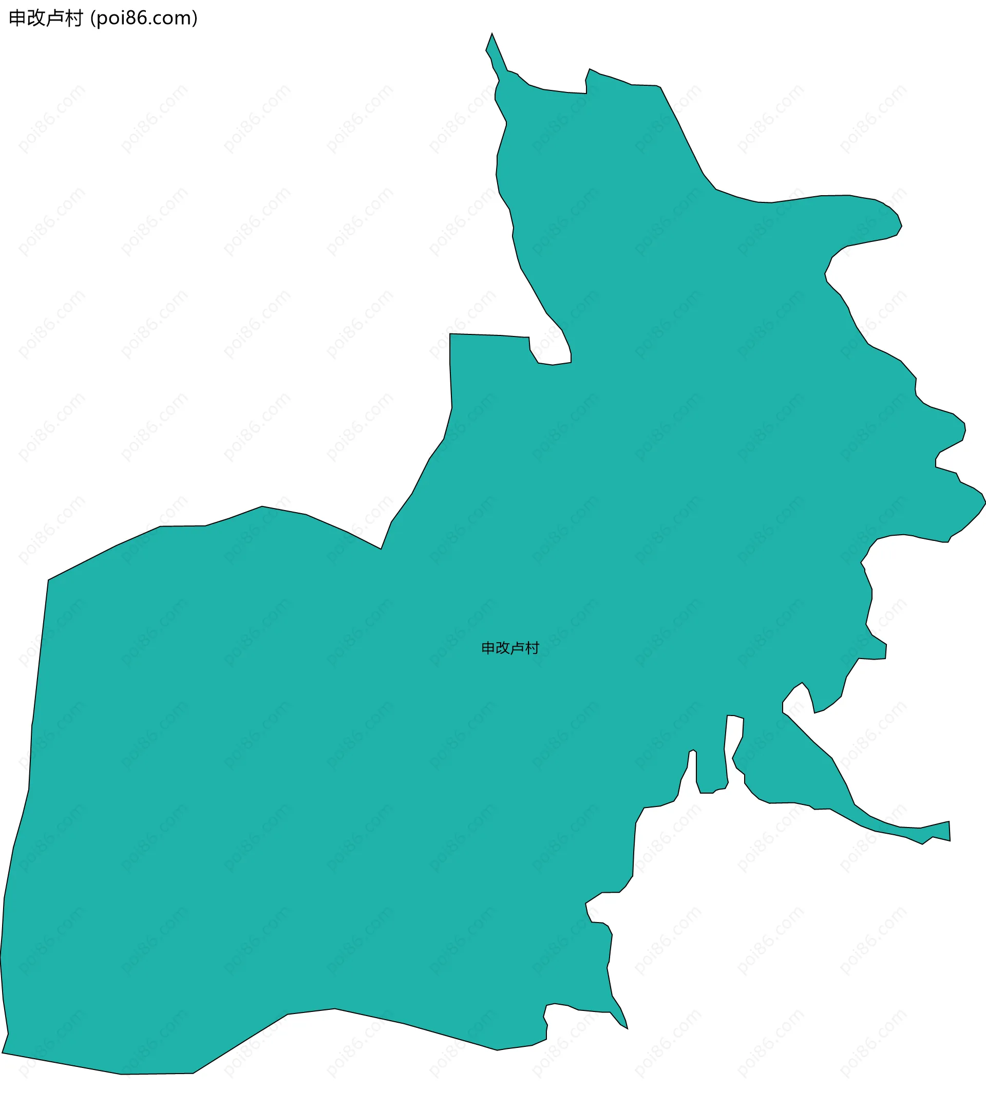 申改卢村边界地图