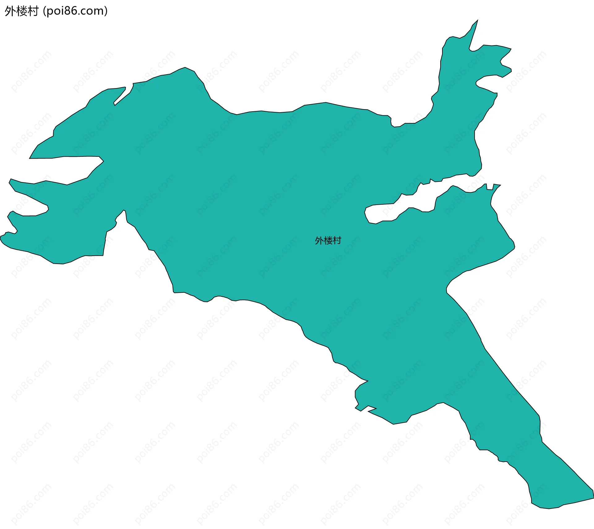 外楼村边界地图