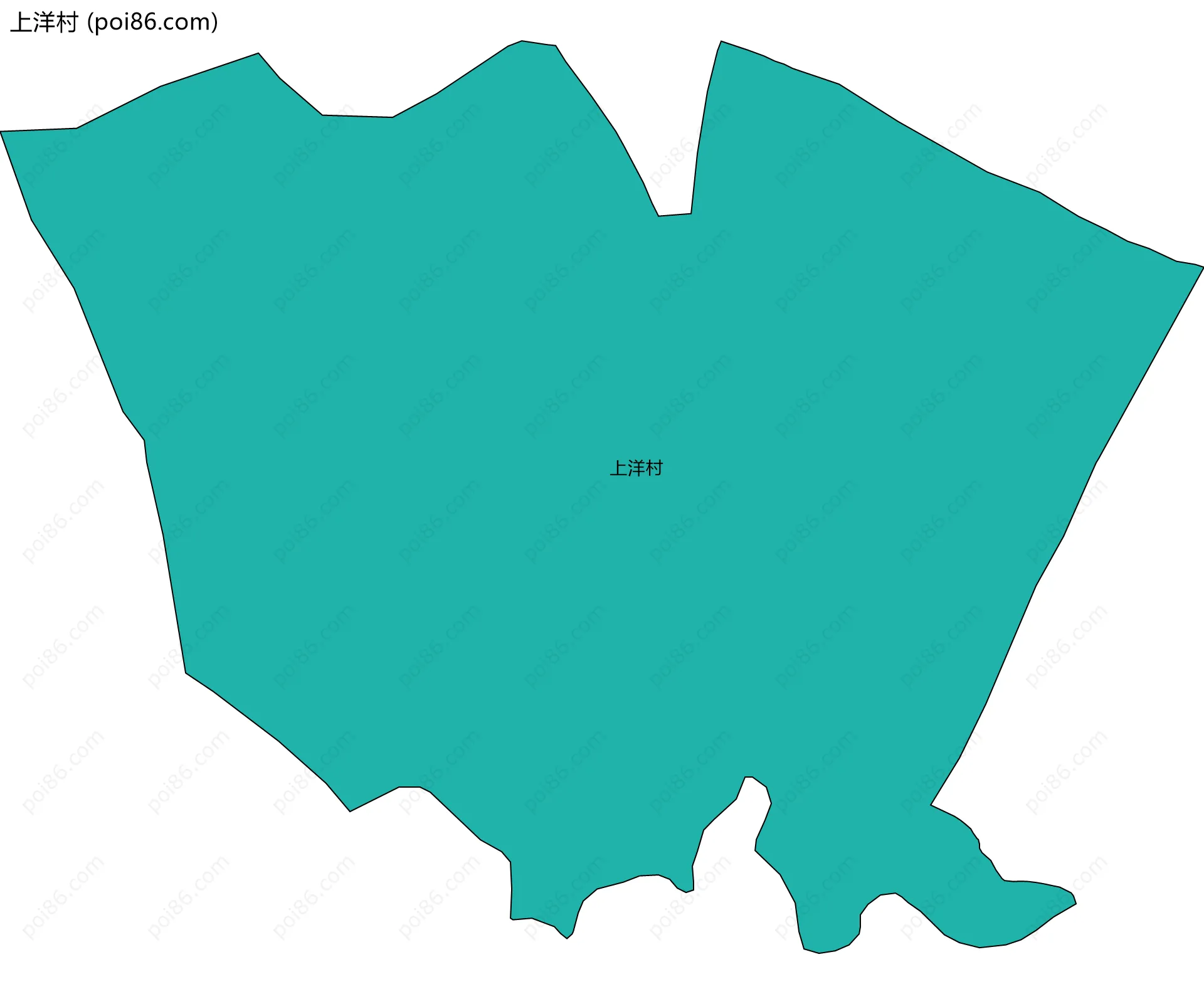 上洋村边界地图