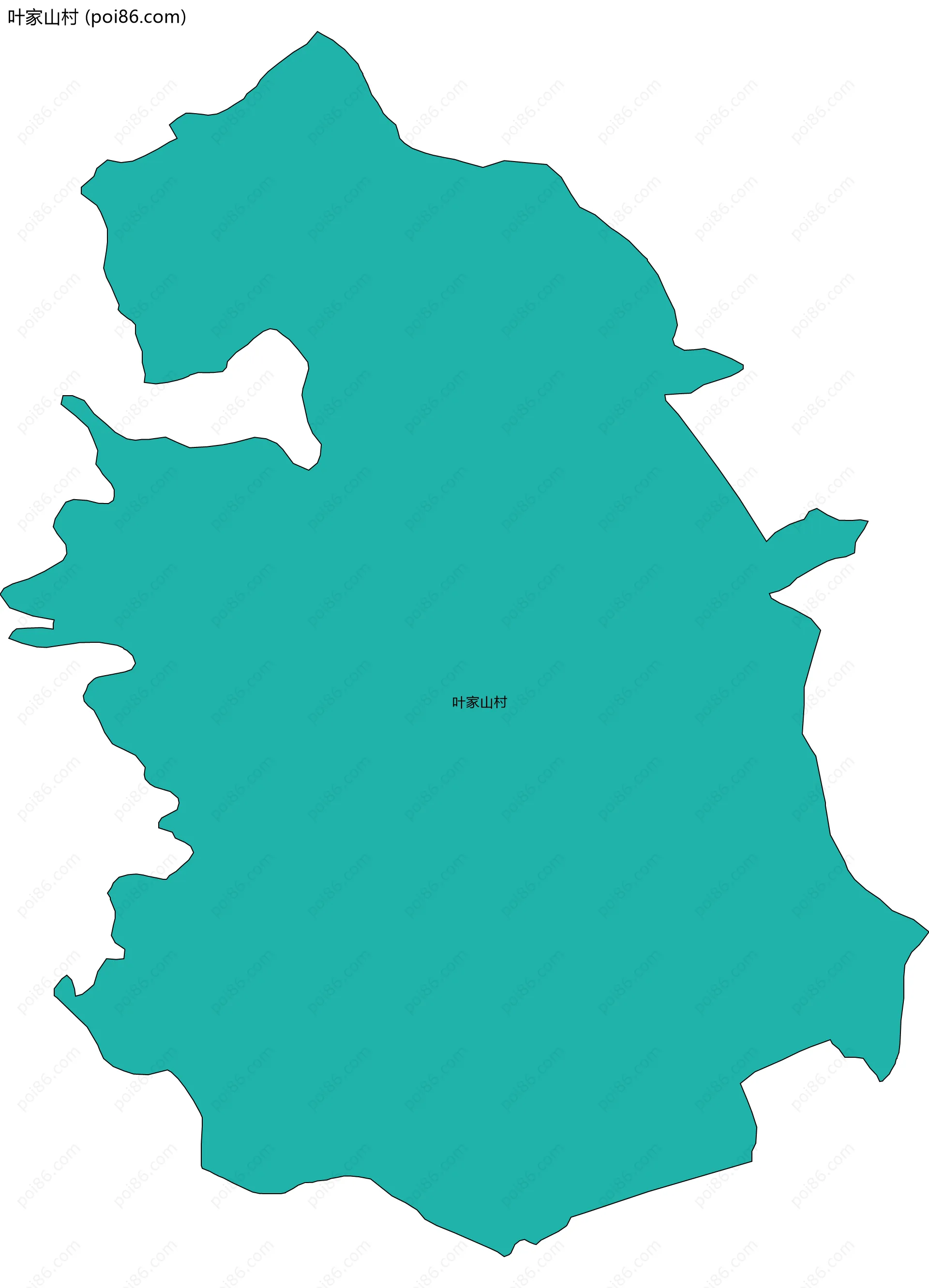 叶家山村边界地图