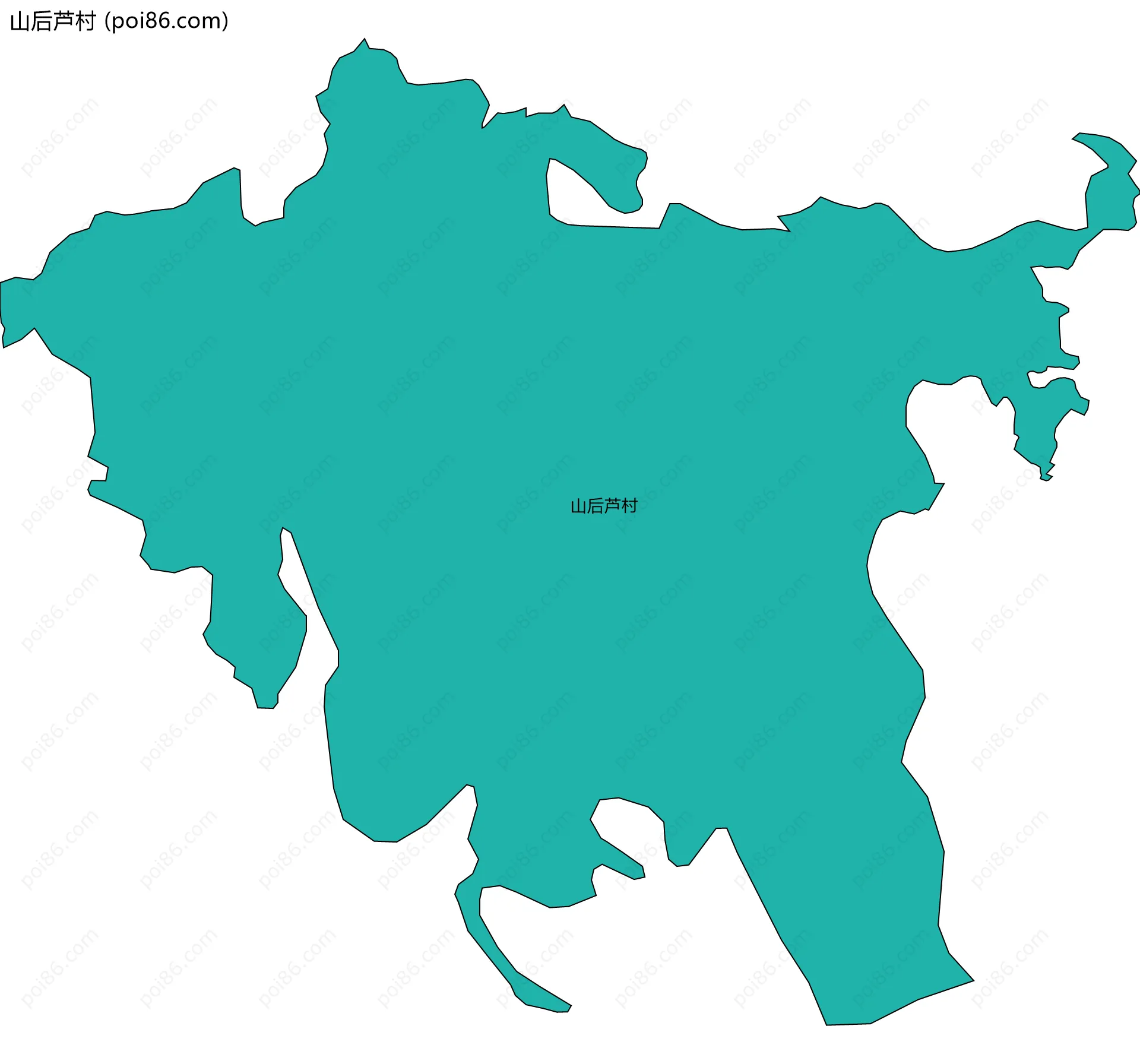 山后芦村边界地图