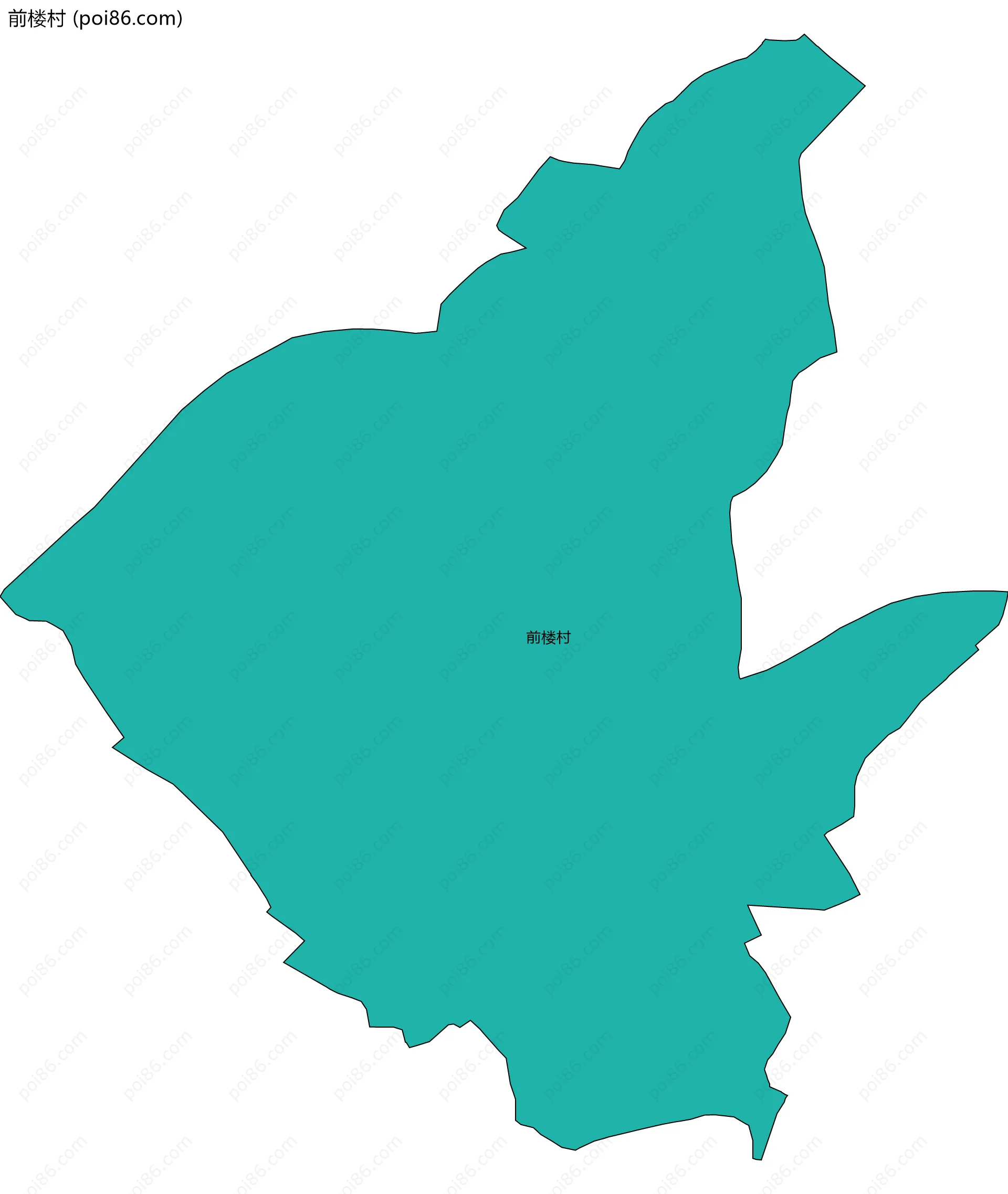 前楼村边界地图