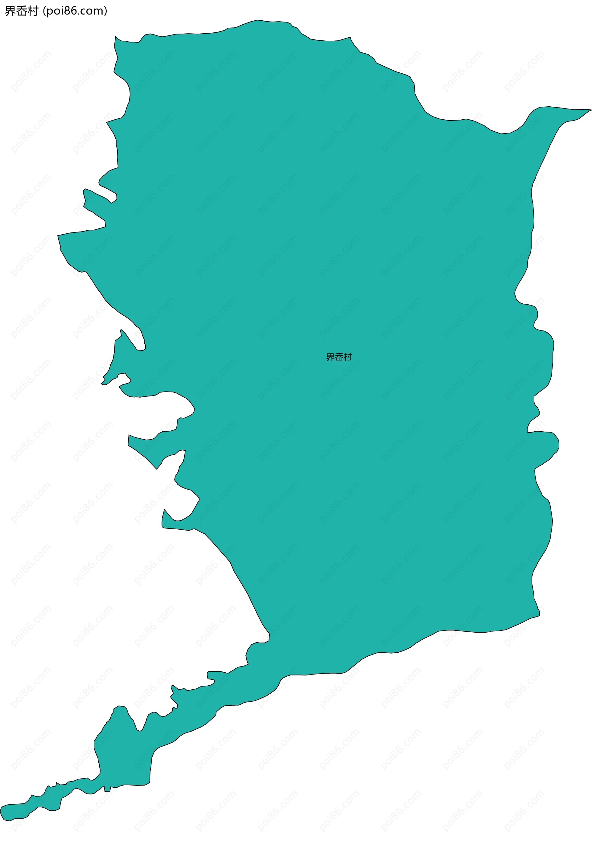 界岙村边界地图