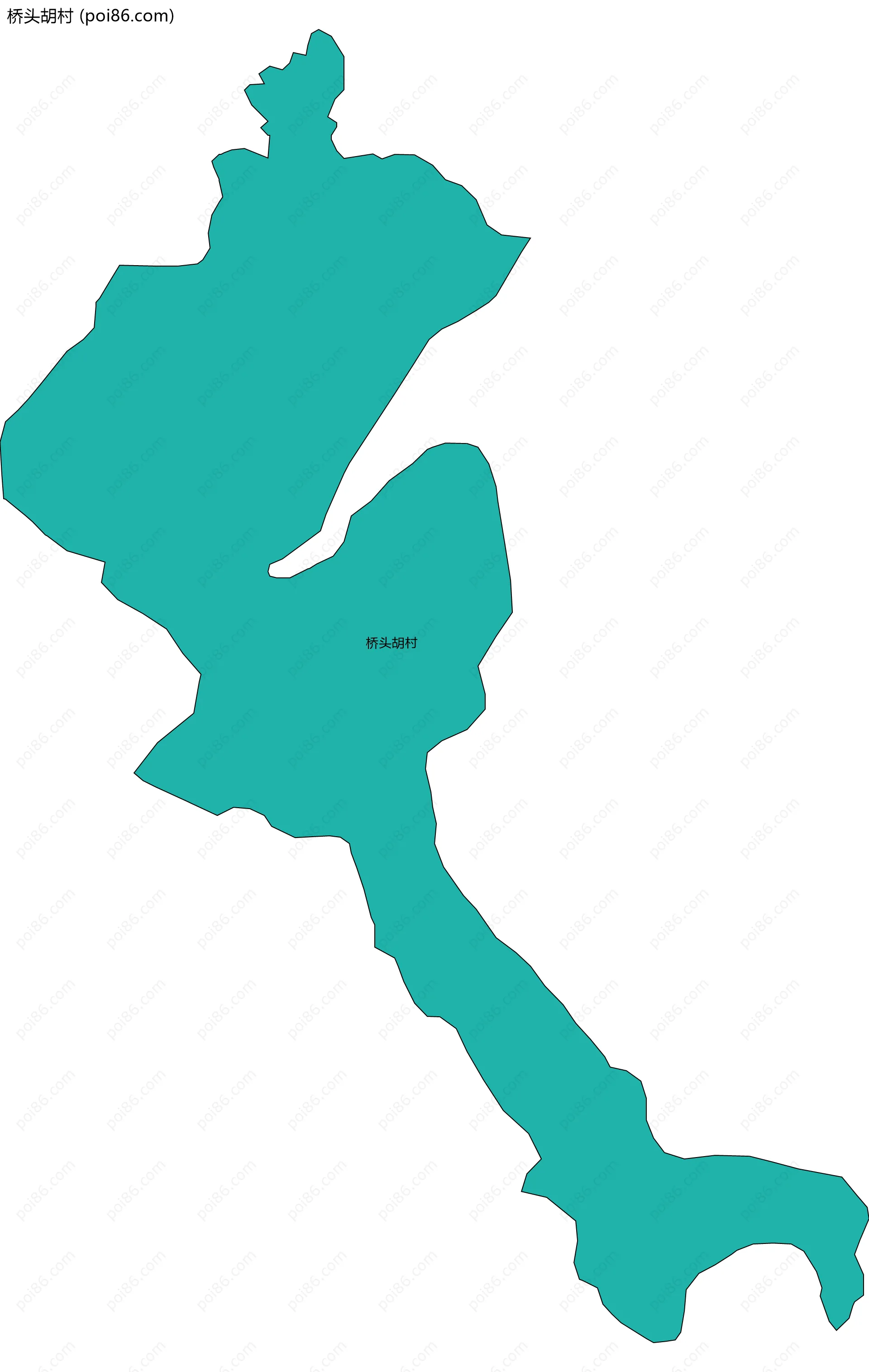 桥头胡村边界地图