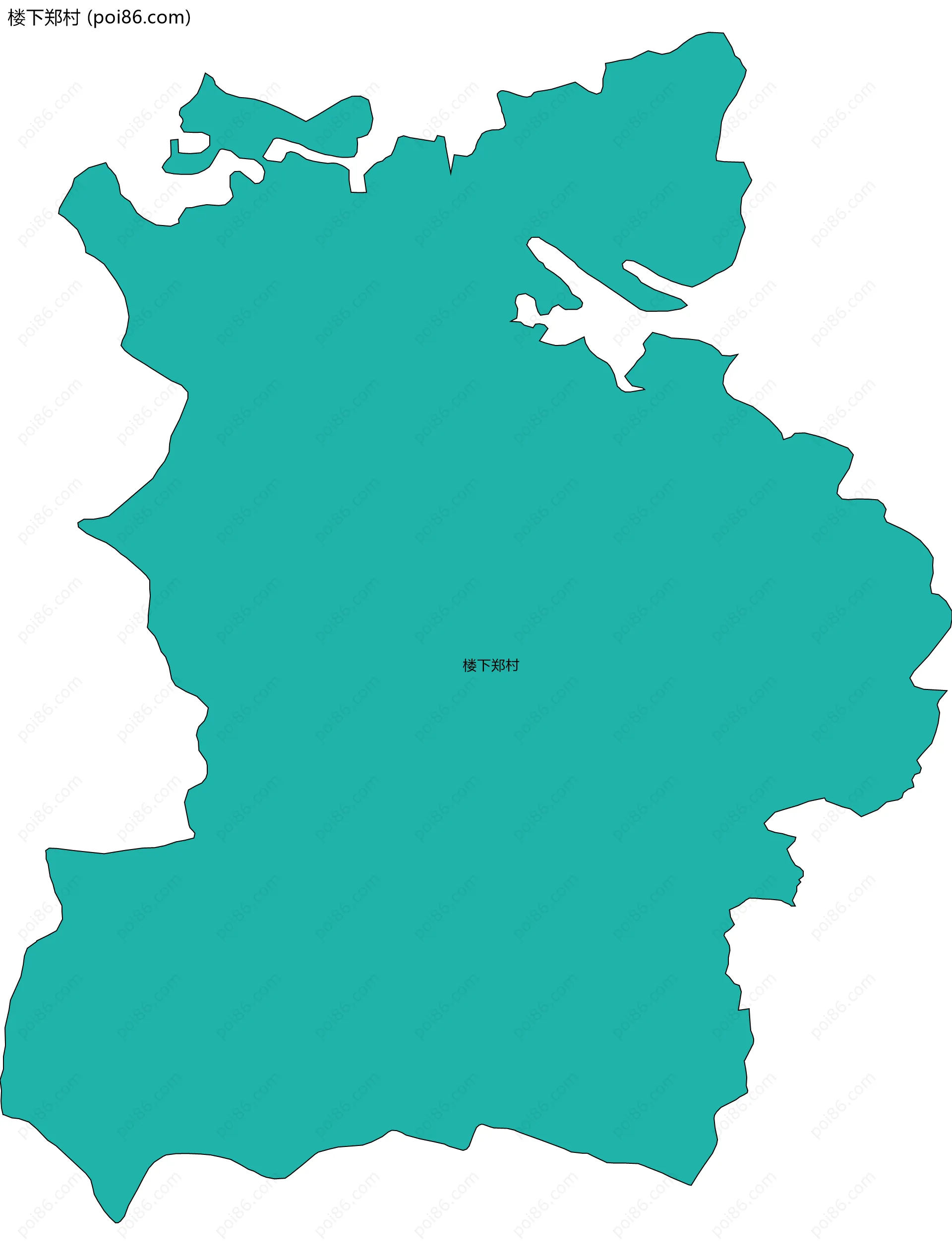 楼下郑村边界地图