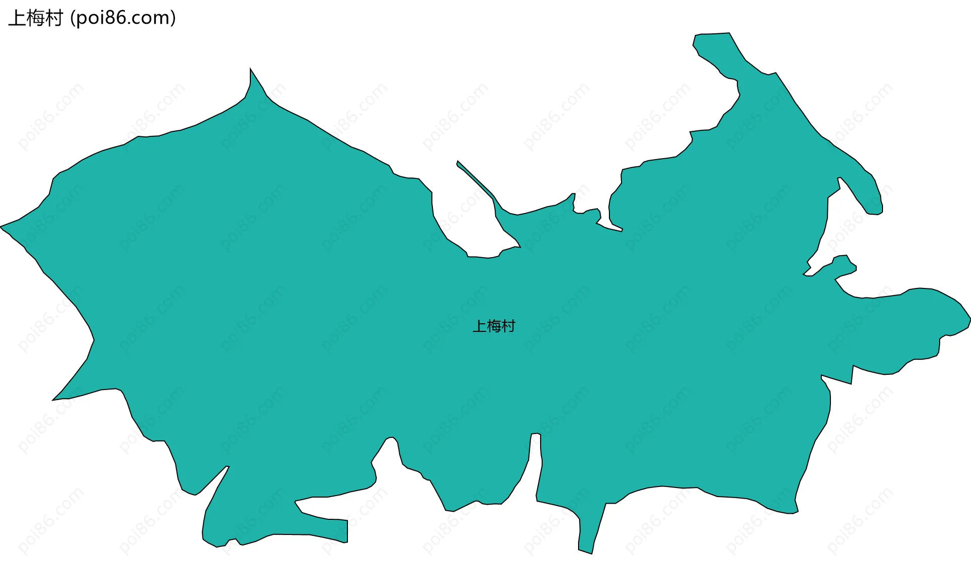 上梅村边界地图