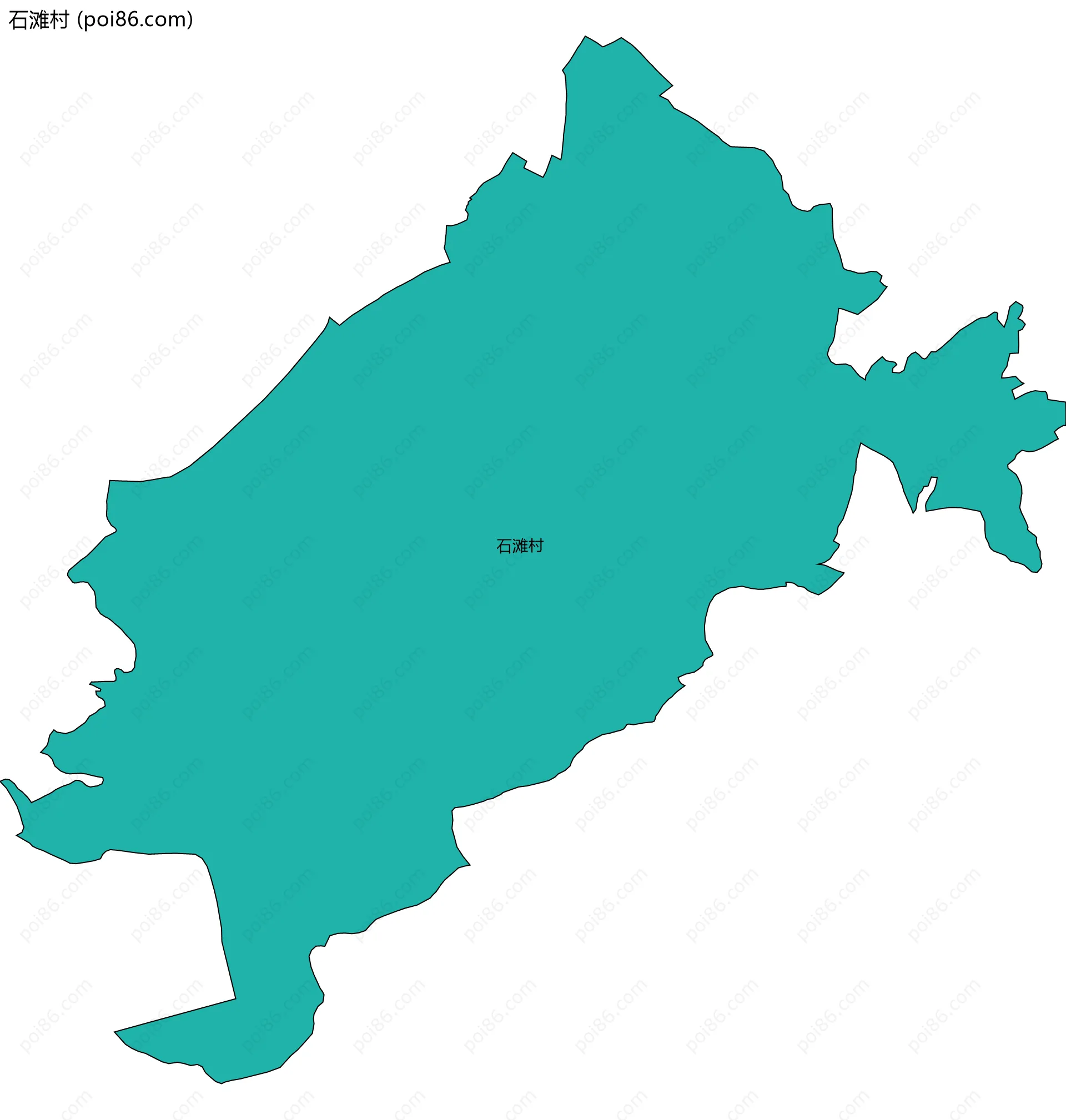 石滩村边界地图