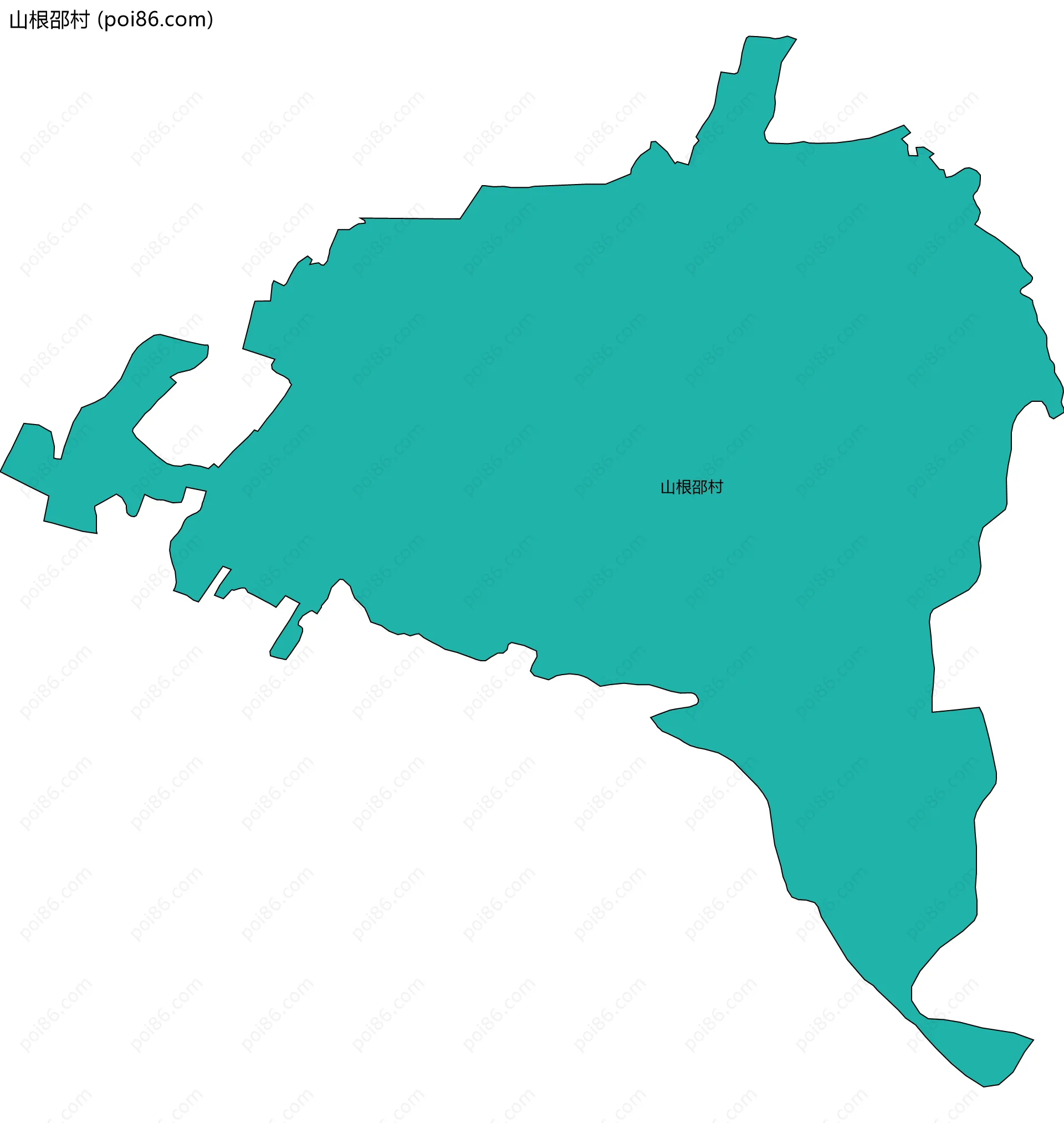 山根邵村边界地图