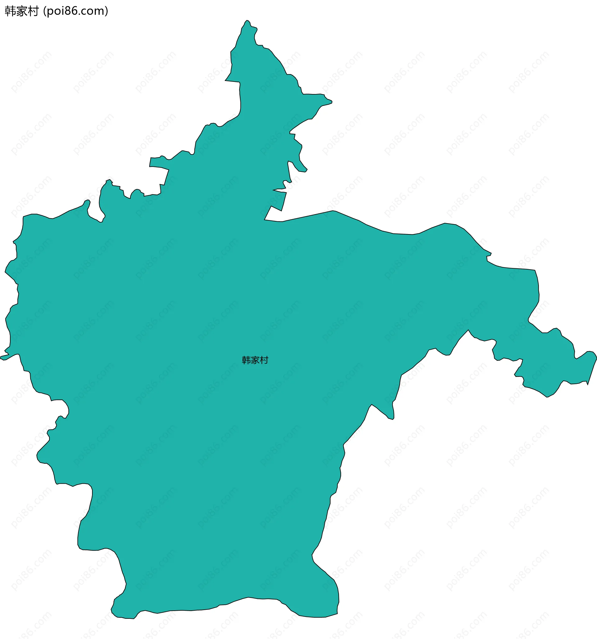 韩家村边界地图