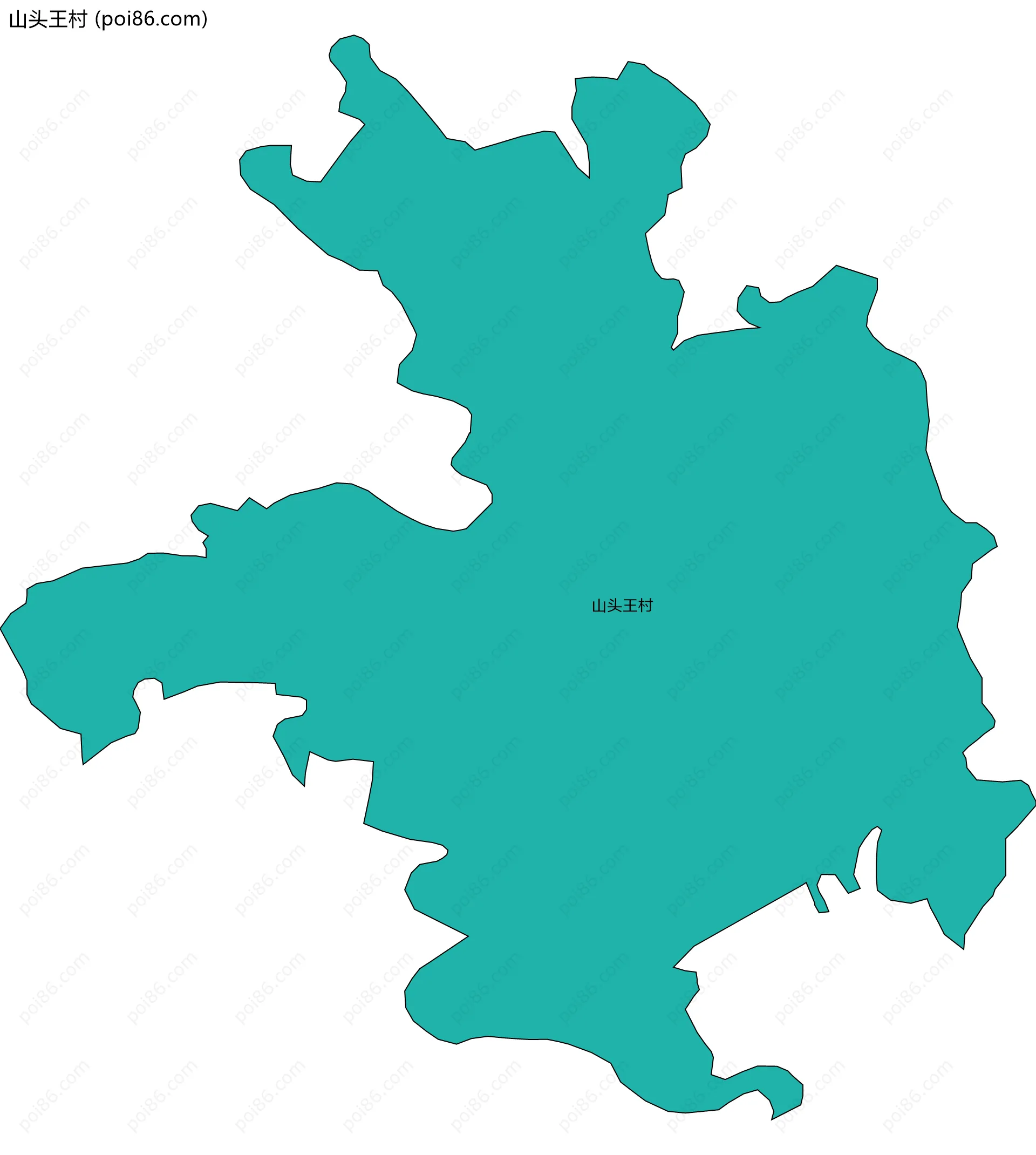 山头王村边界地图