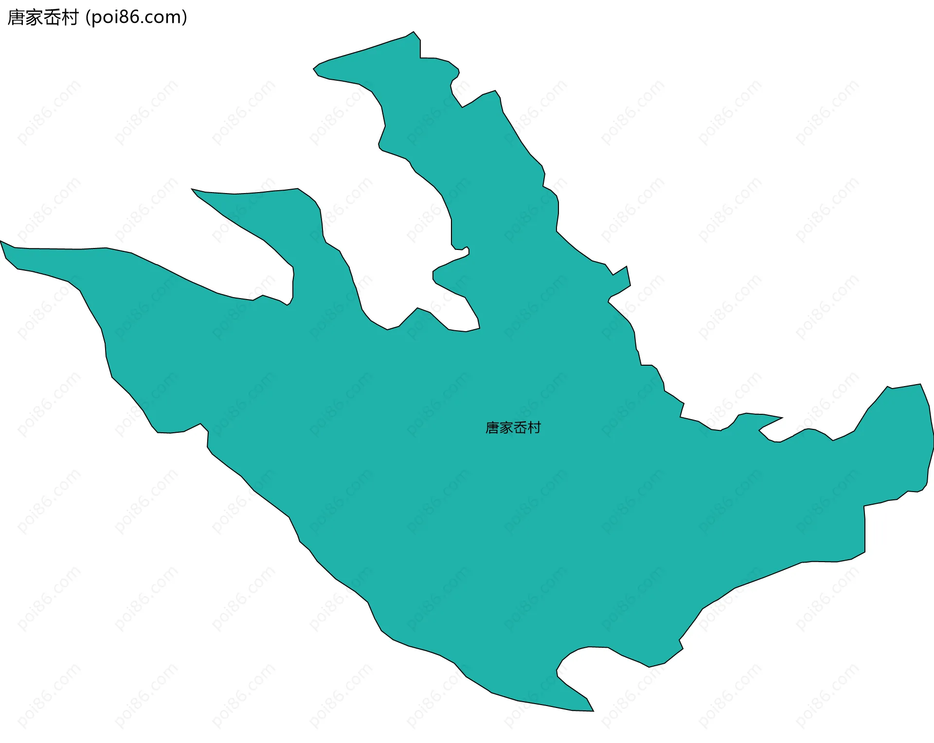 唐家岙村边界地图