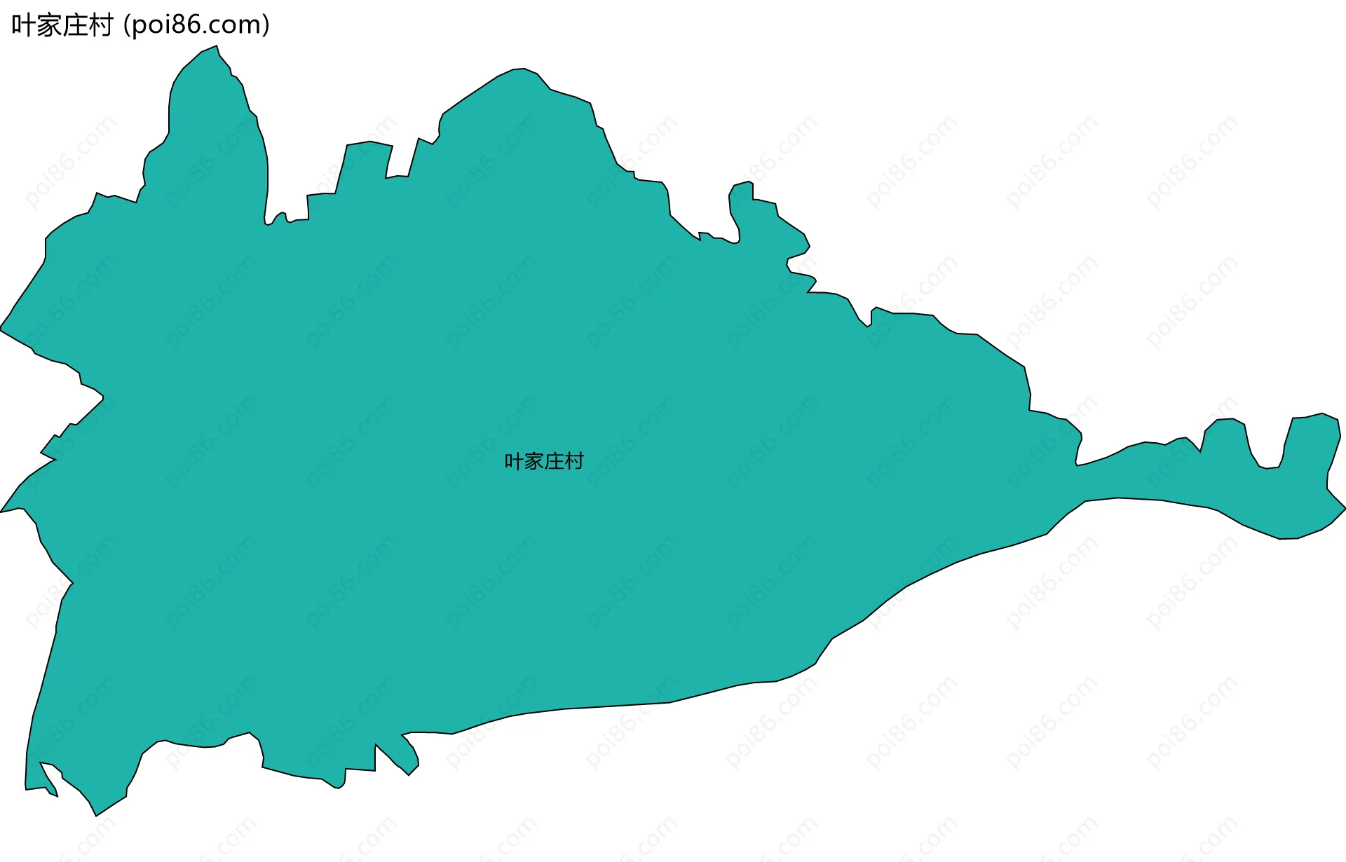 叶家庄村边界地图
