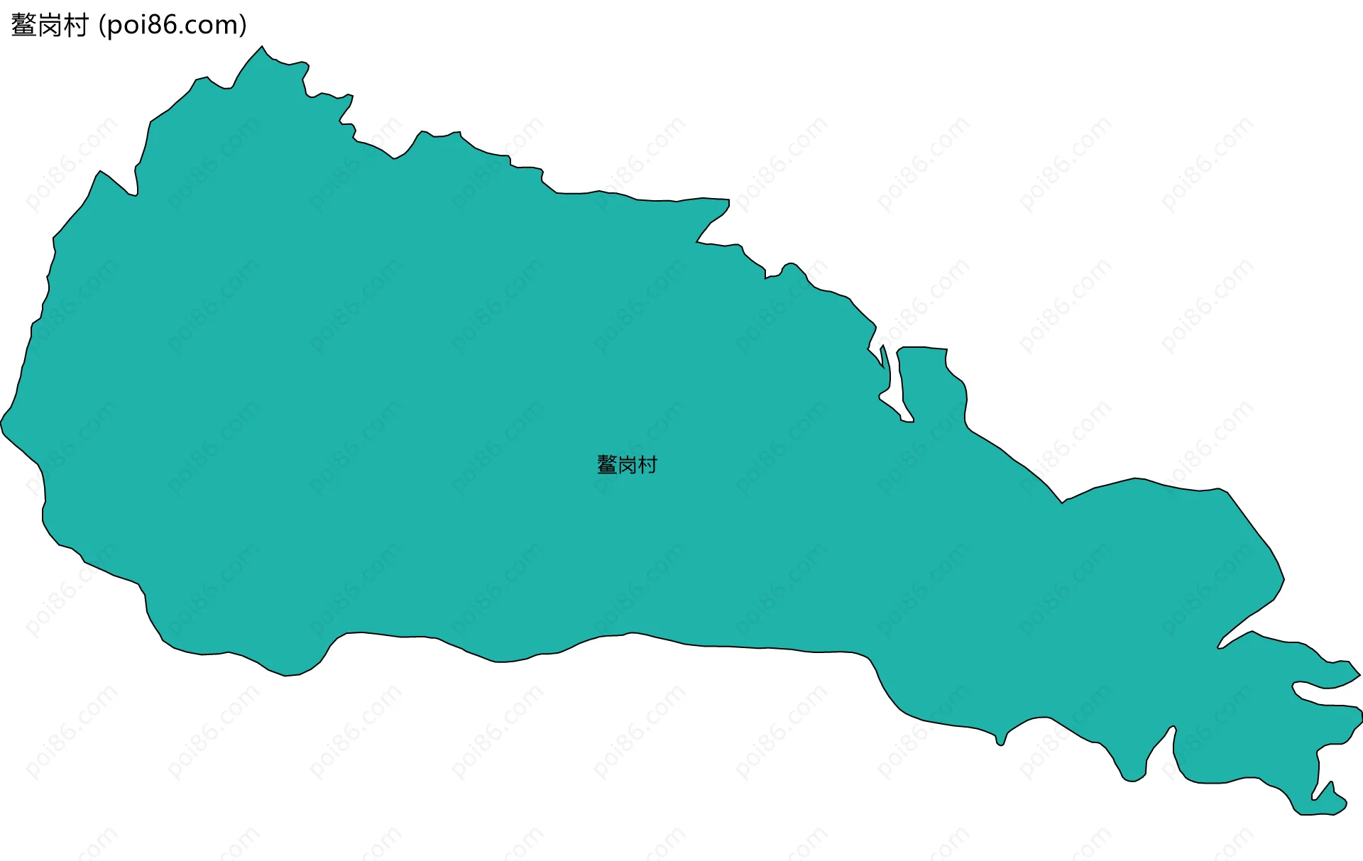 鳌岗村边界地图