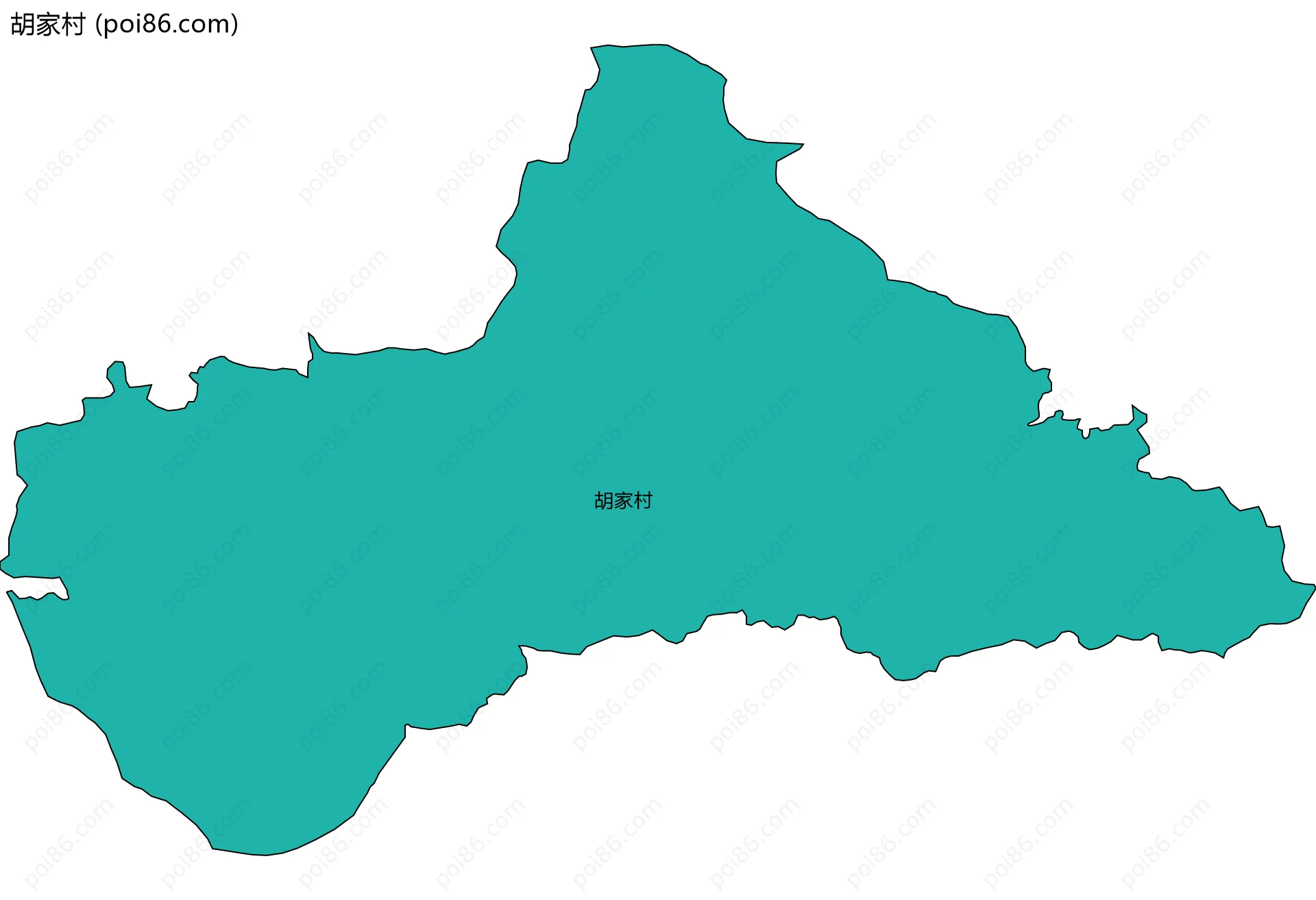 胡家村边界地图