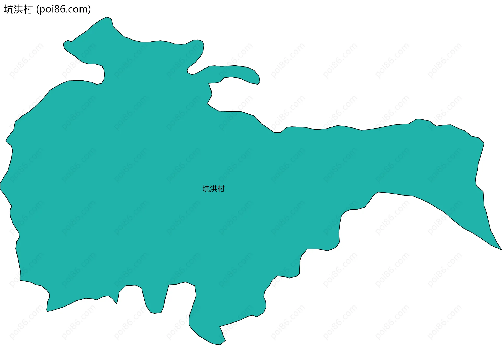 坑洪村边界地图