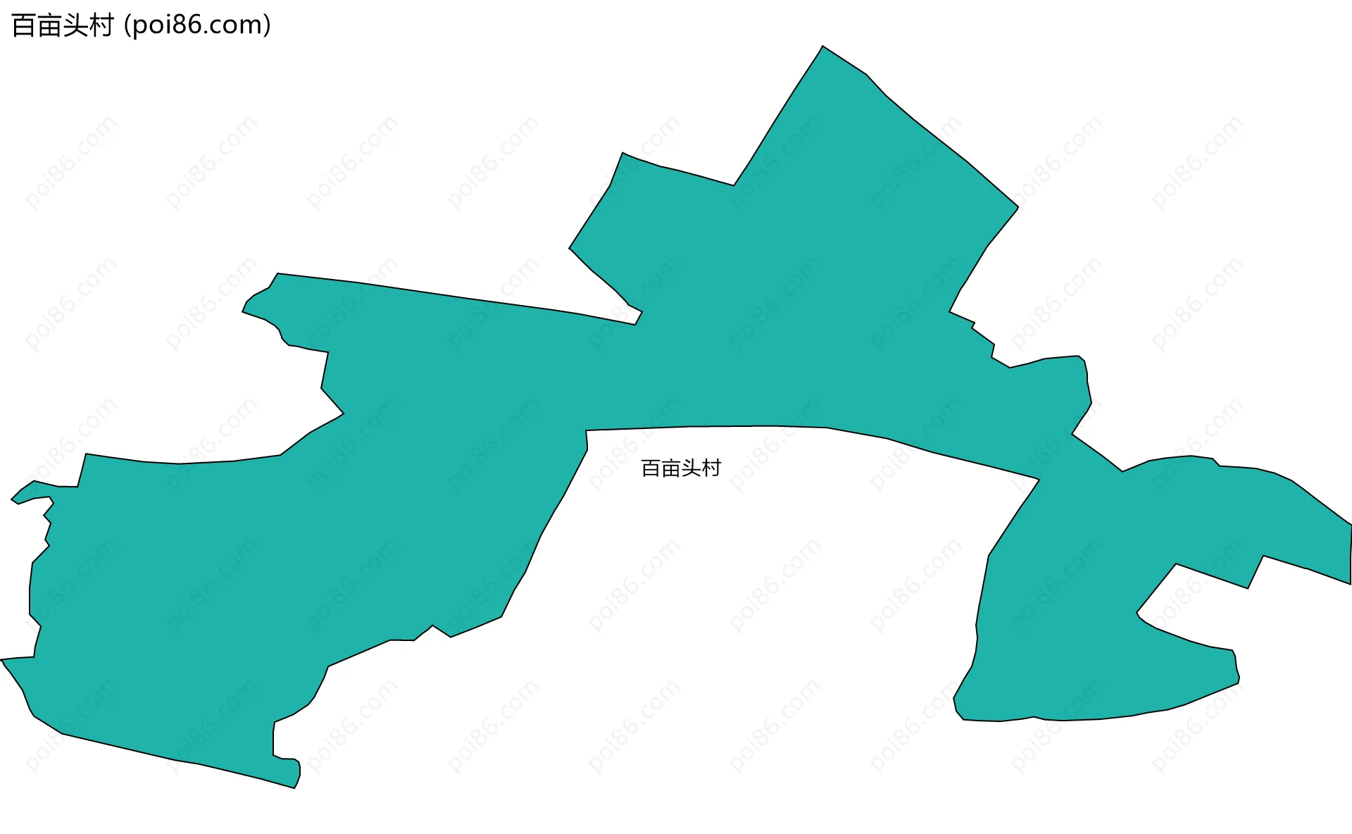 百亩头村边界地图