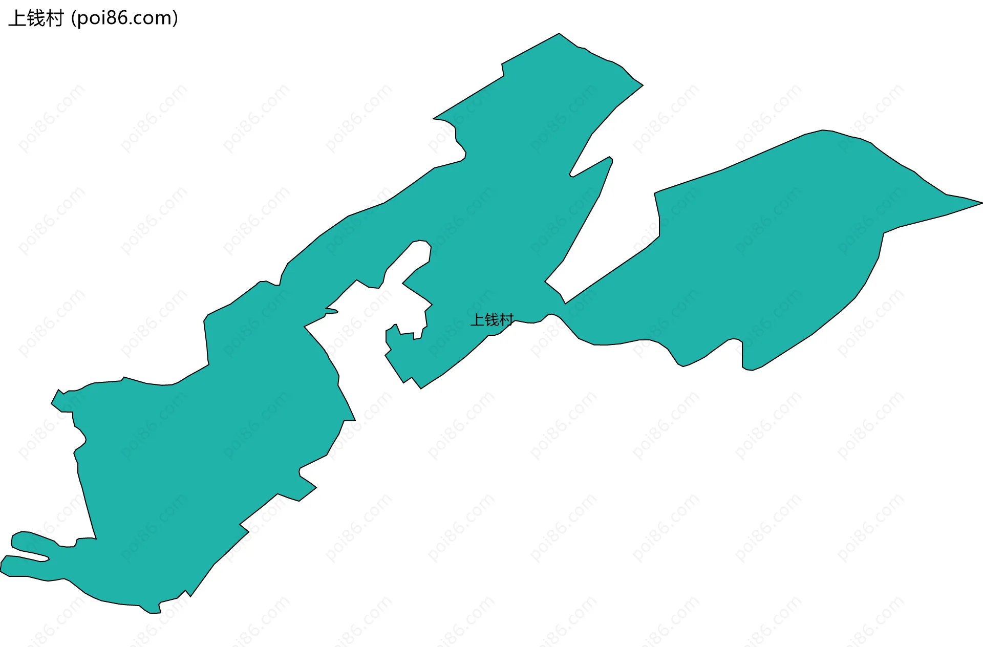 上钱村边界地图