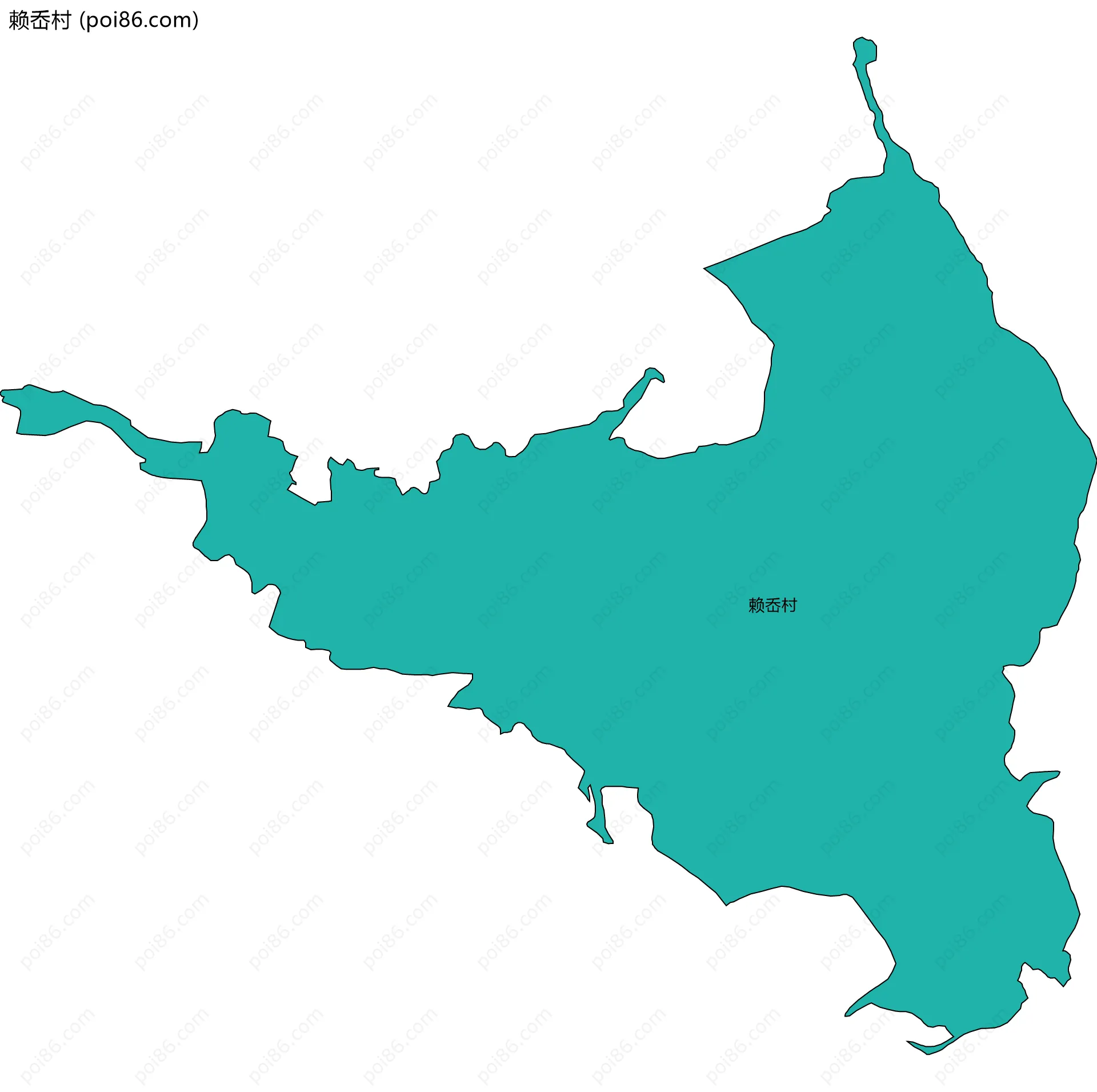 赖岙村边界地图