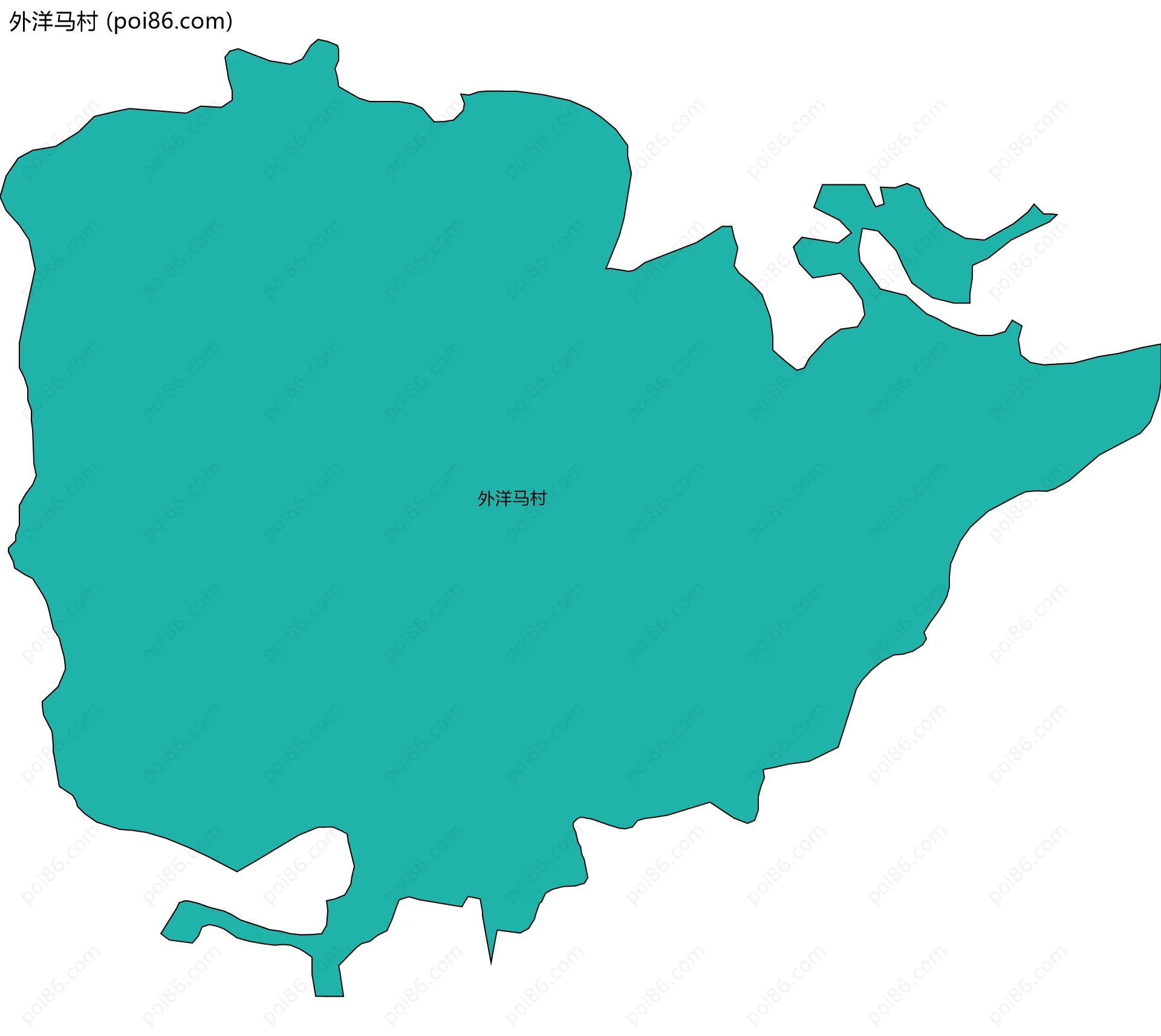 外洋马村边界地图