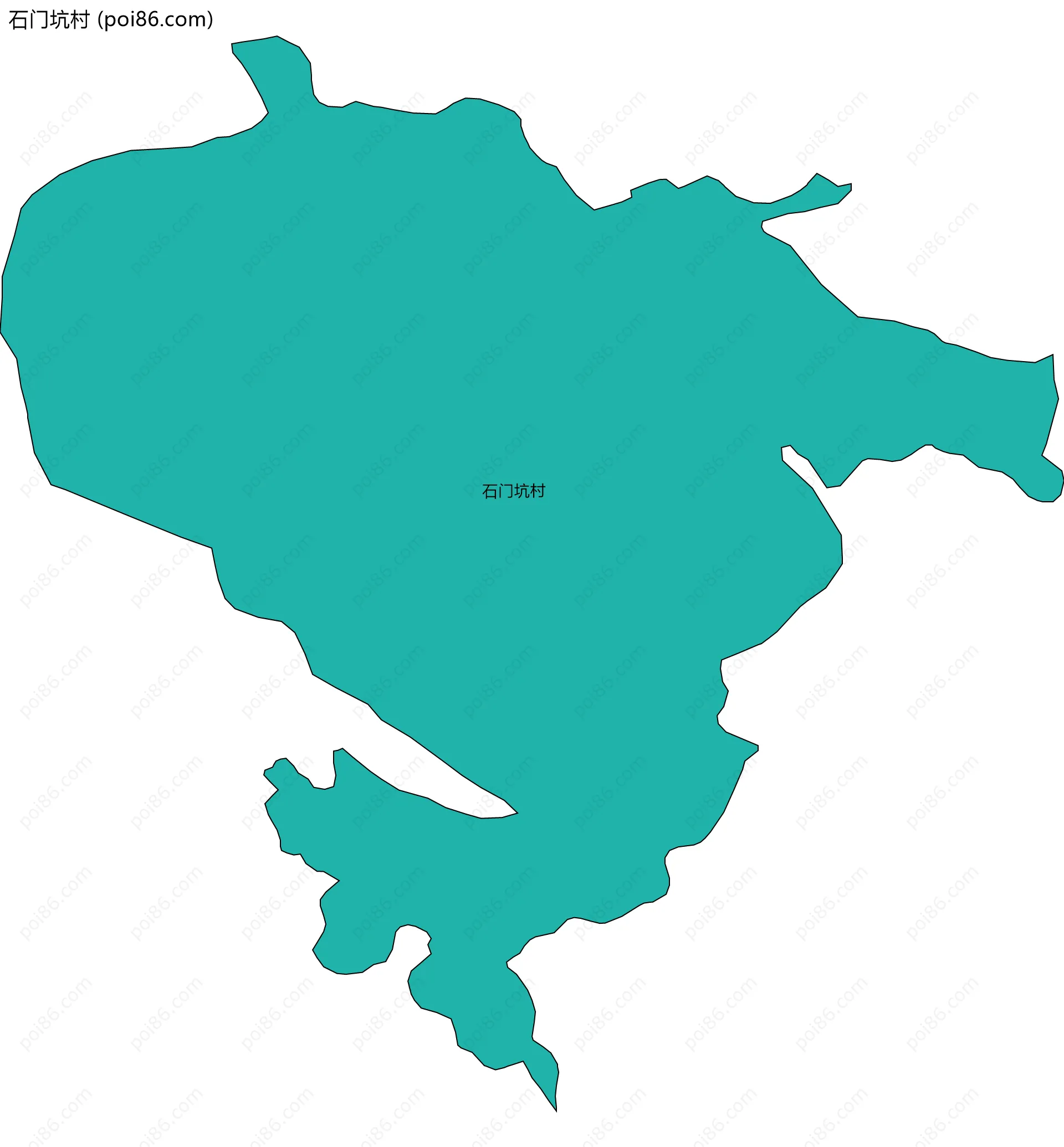 石门坑村边界地图