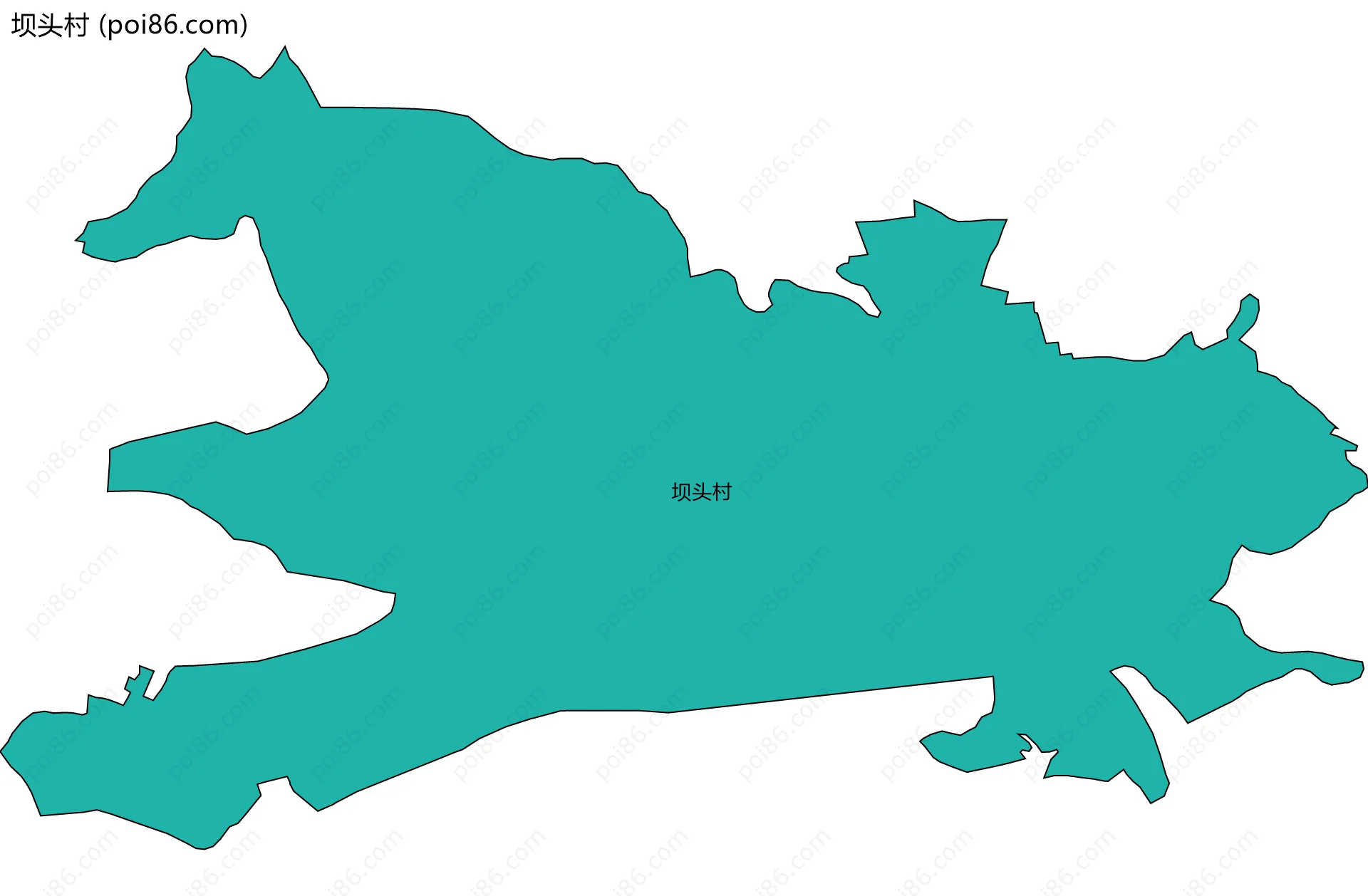 坝头村边界地图