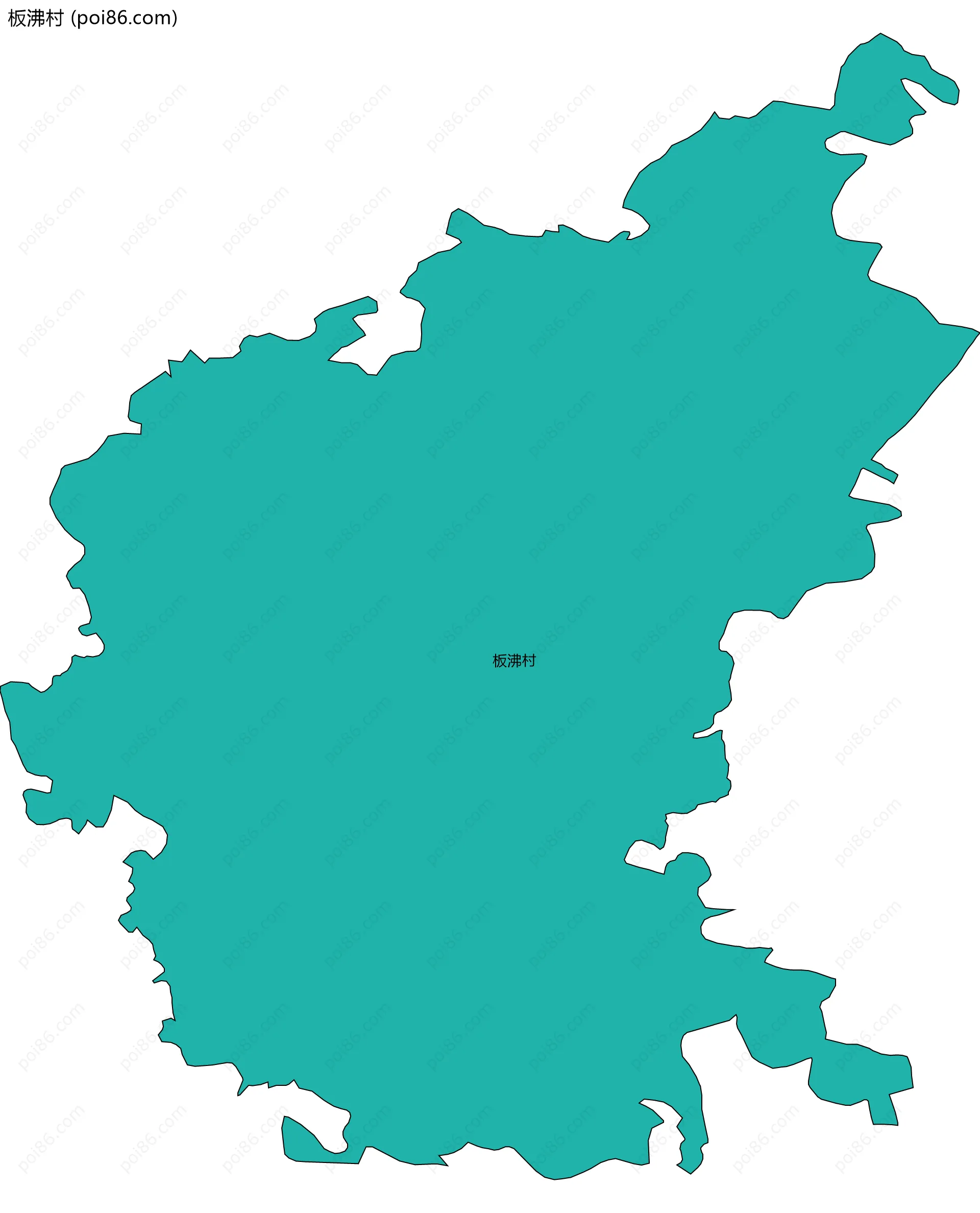 板沸村边界地图