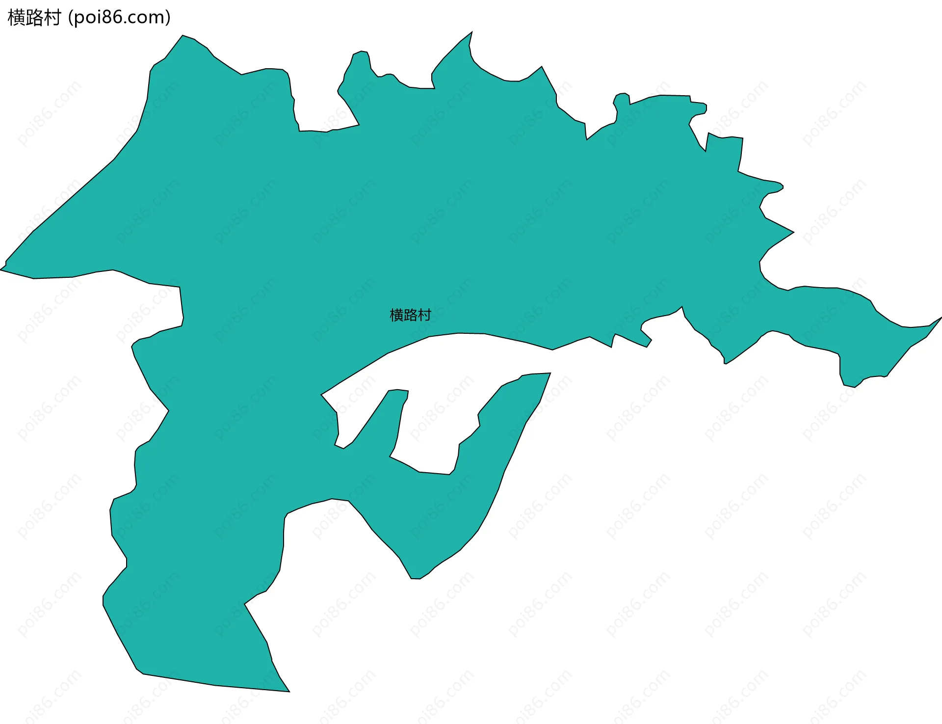 横路村边界地图