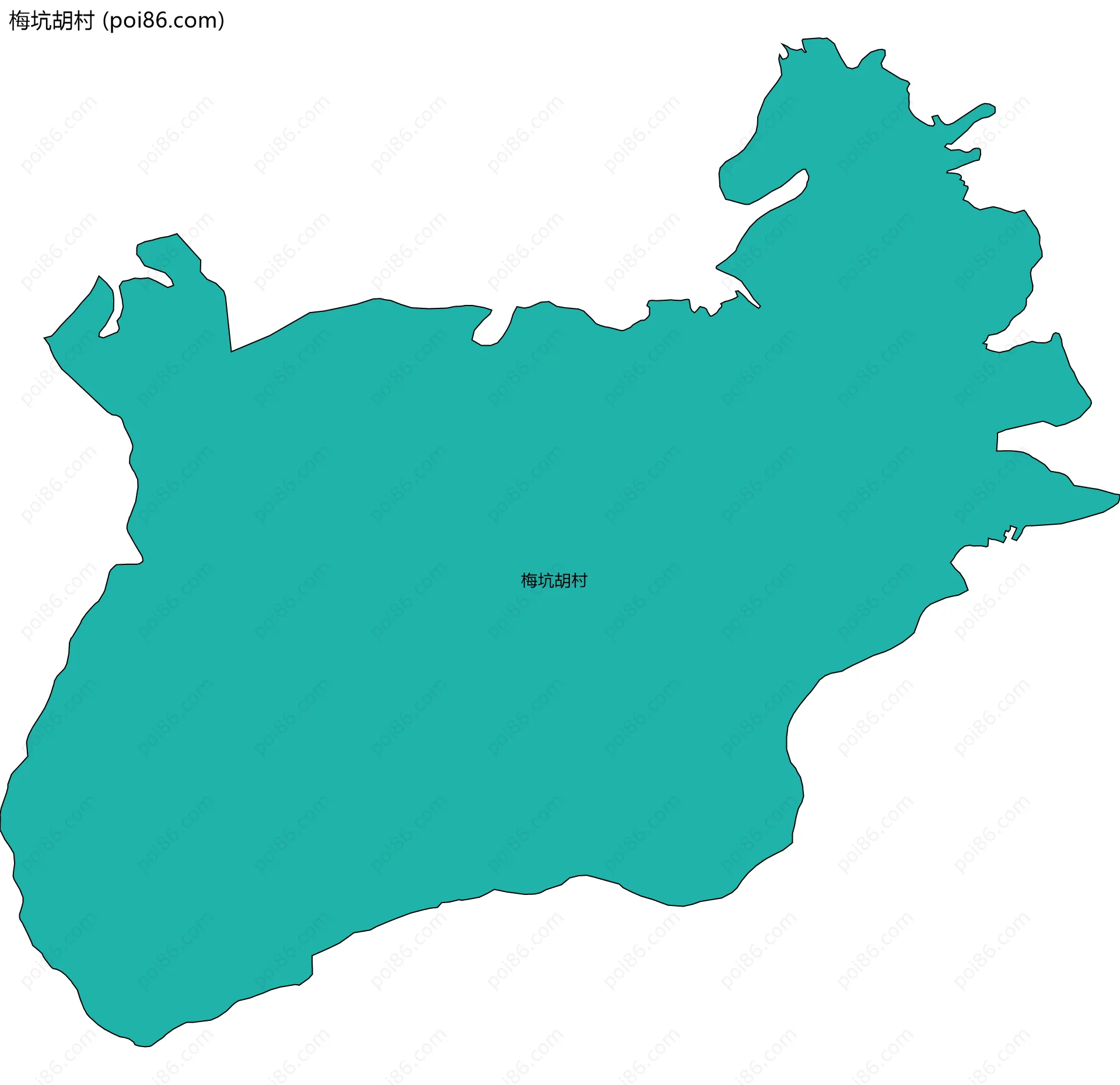 梅坑胡村边界地图