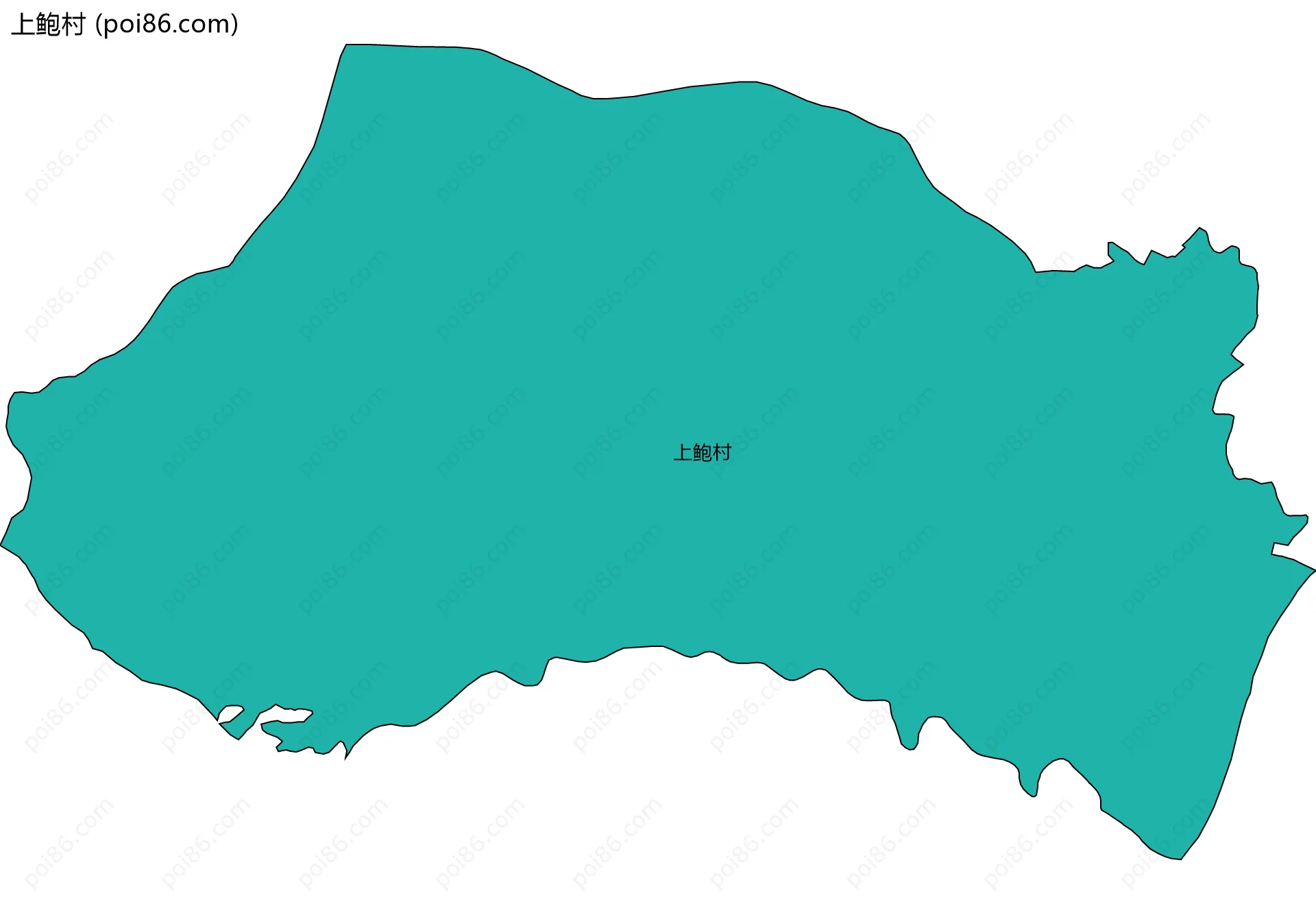 上鲍村边界地图