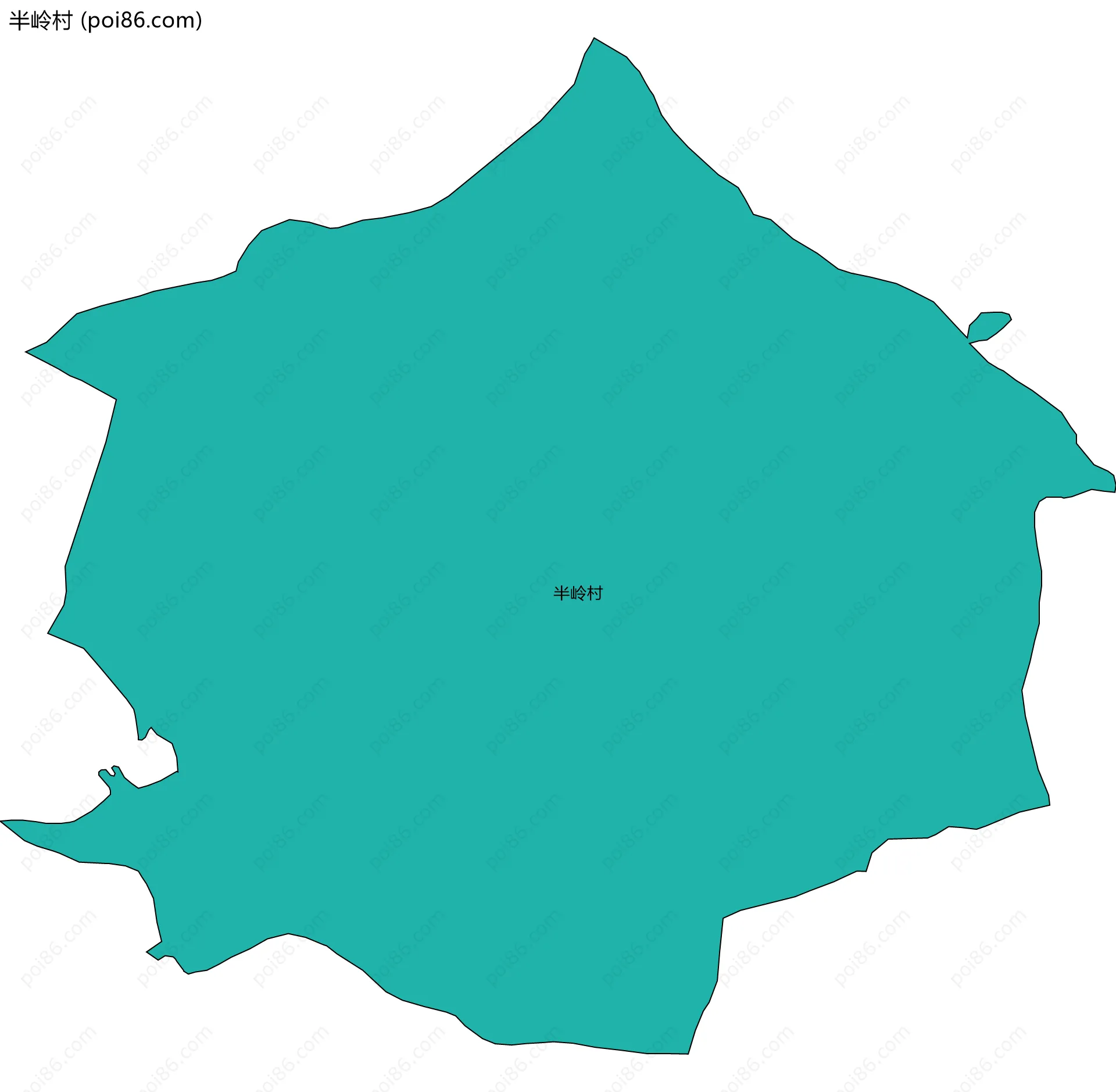 半岭村边界地图