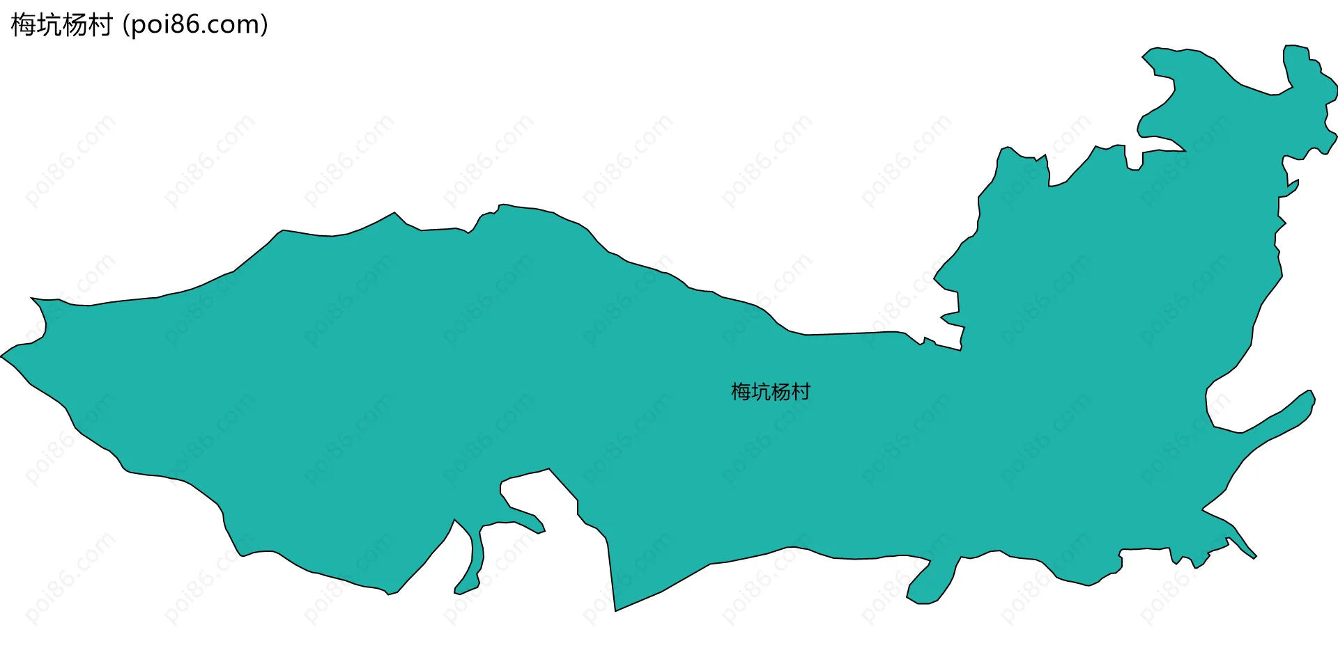 梅坑杨村边界地图