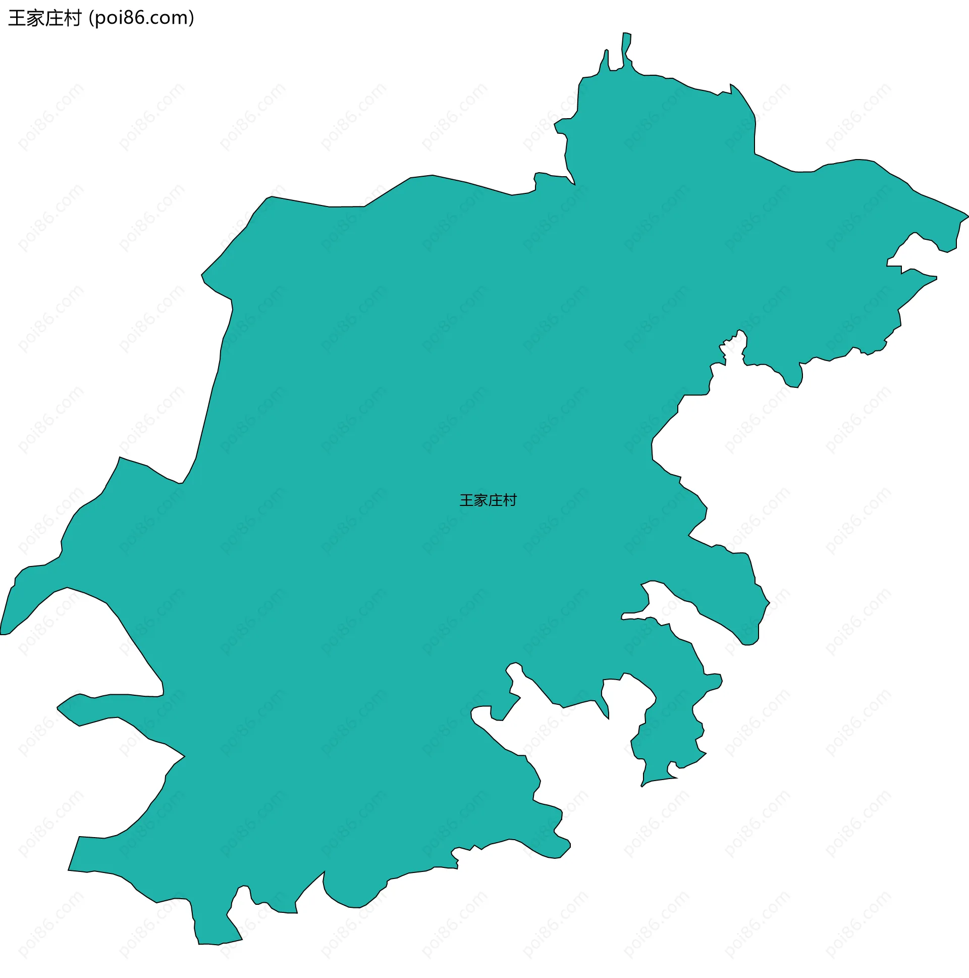 王家庄村边界地图