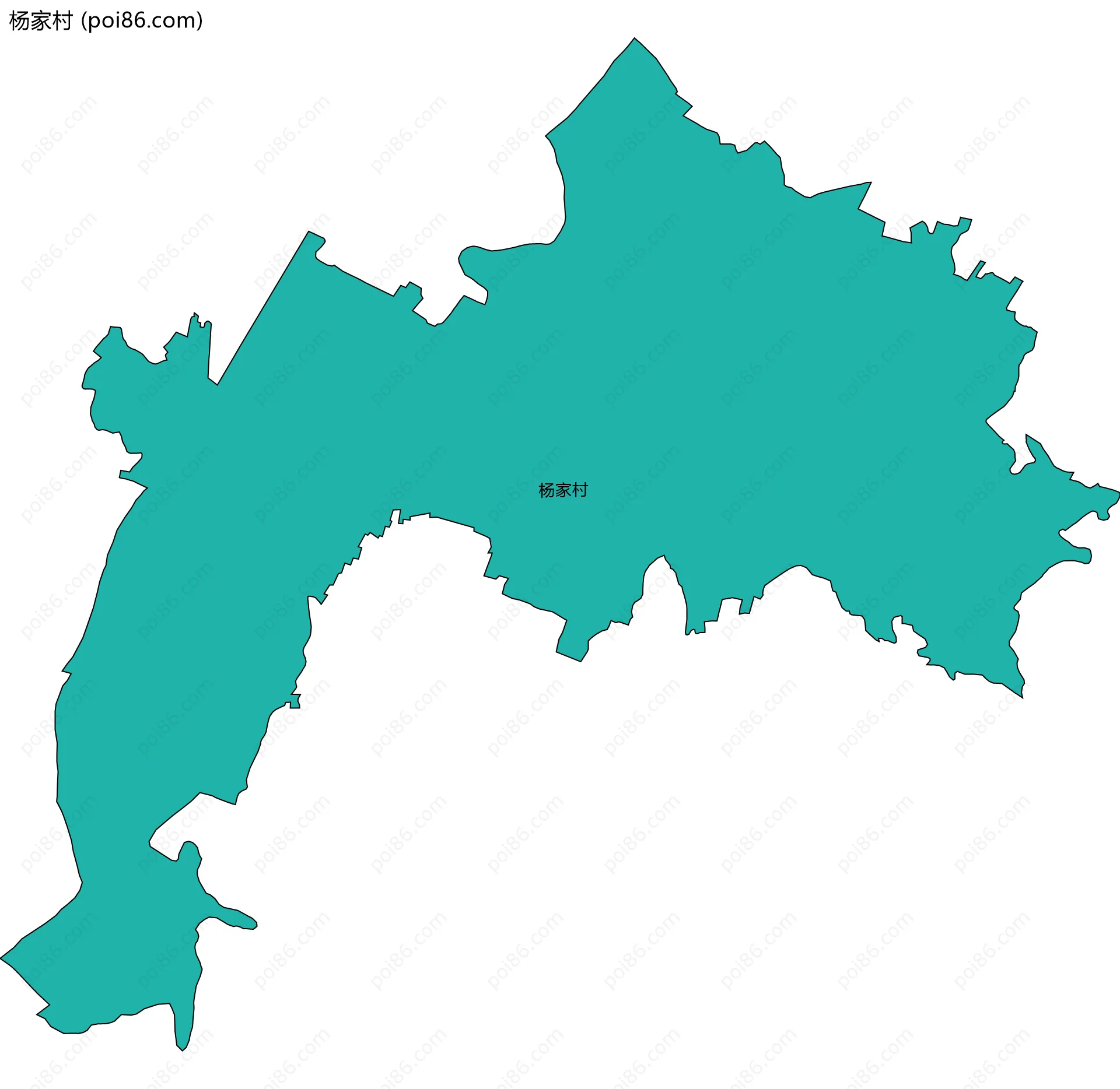 杨家村边界地图