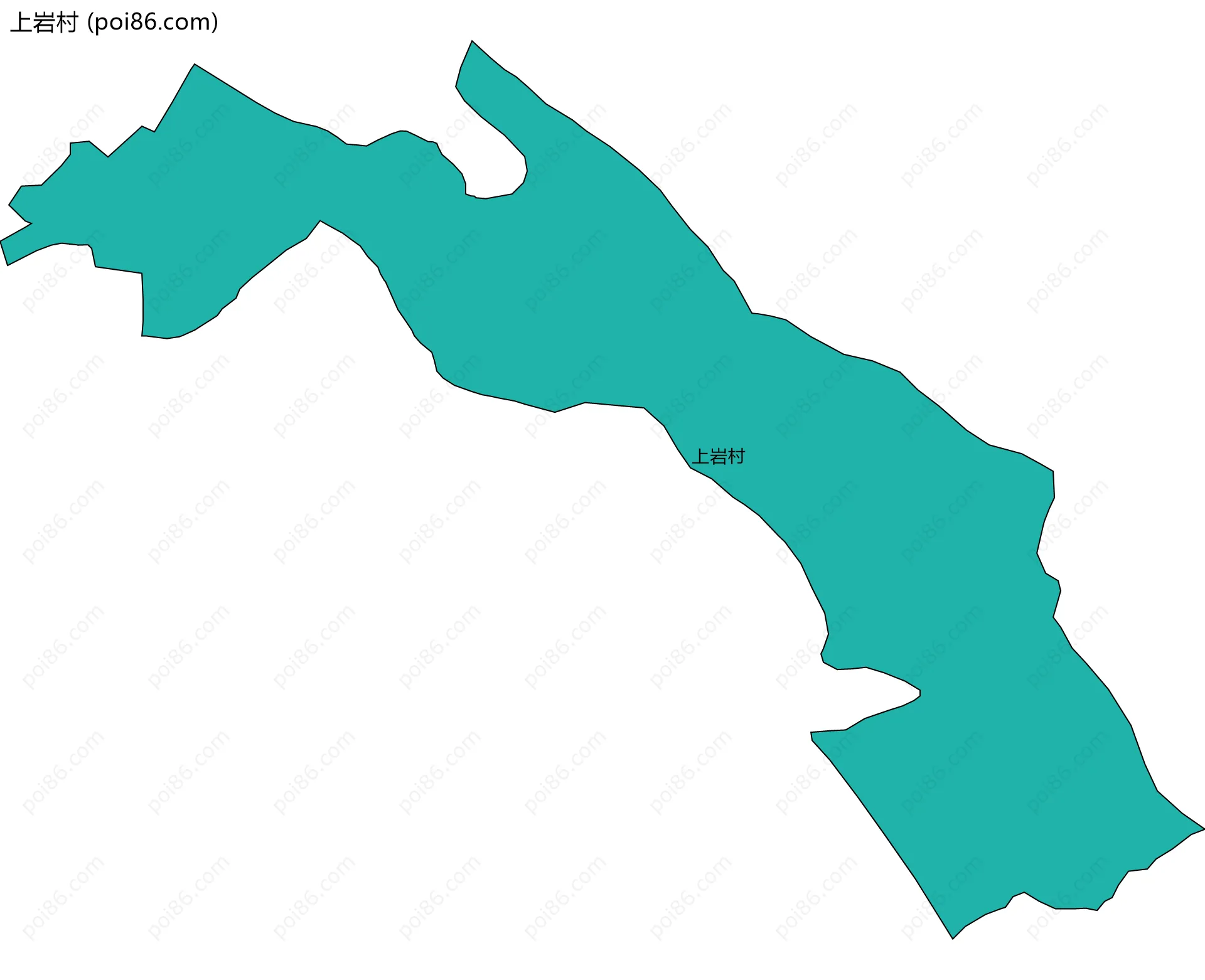 上岩村边界地图