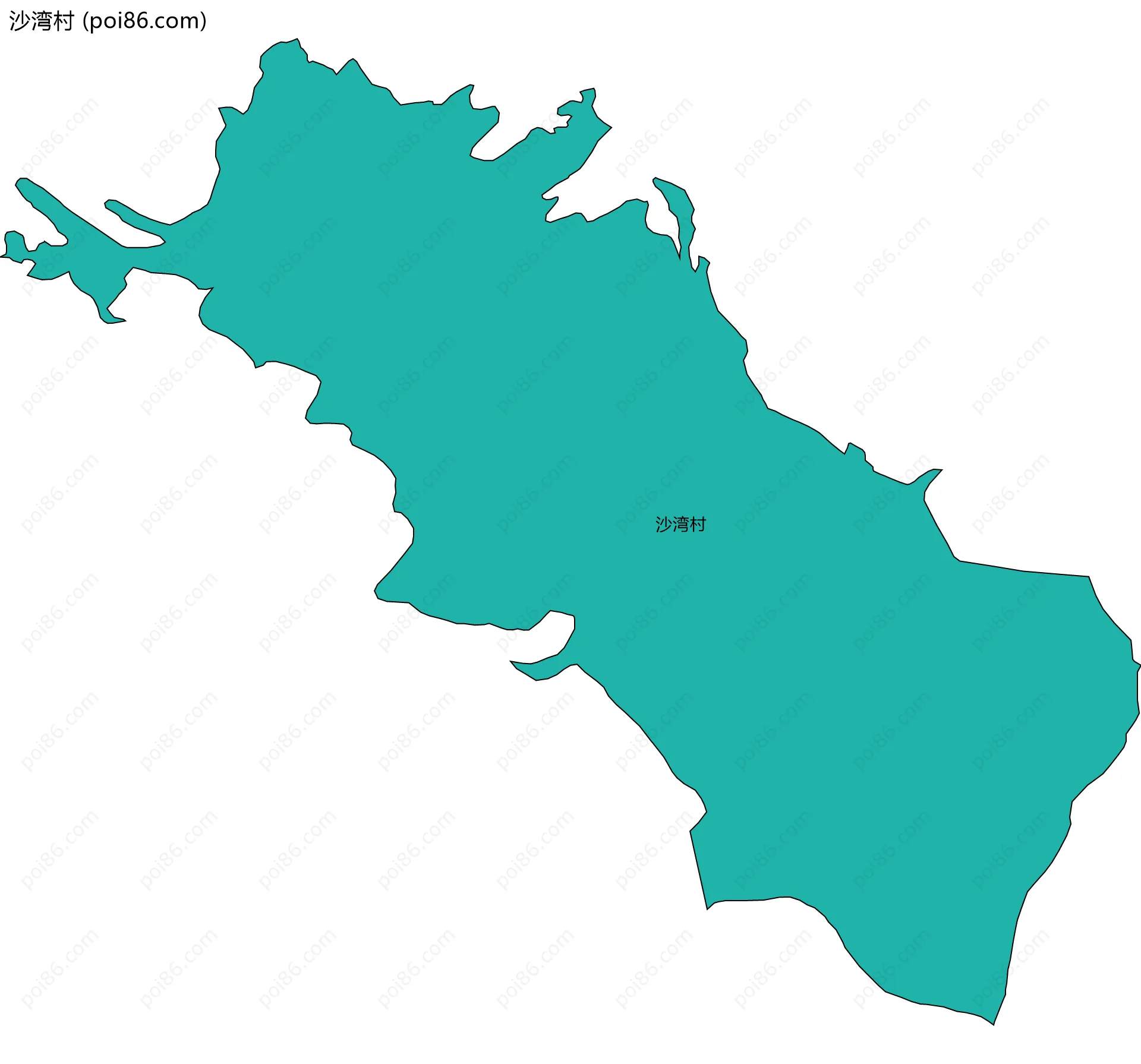 沙湾村边界地图