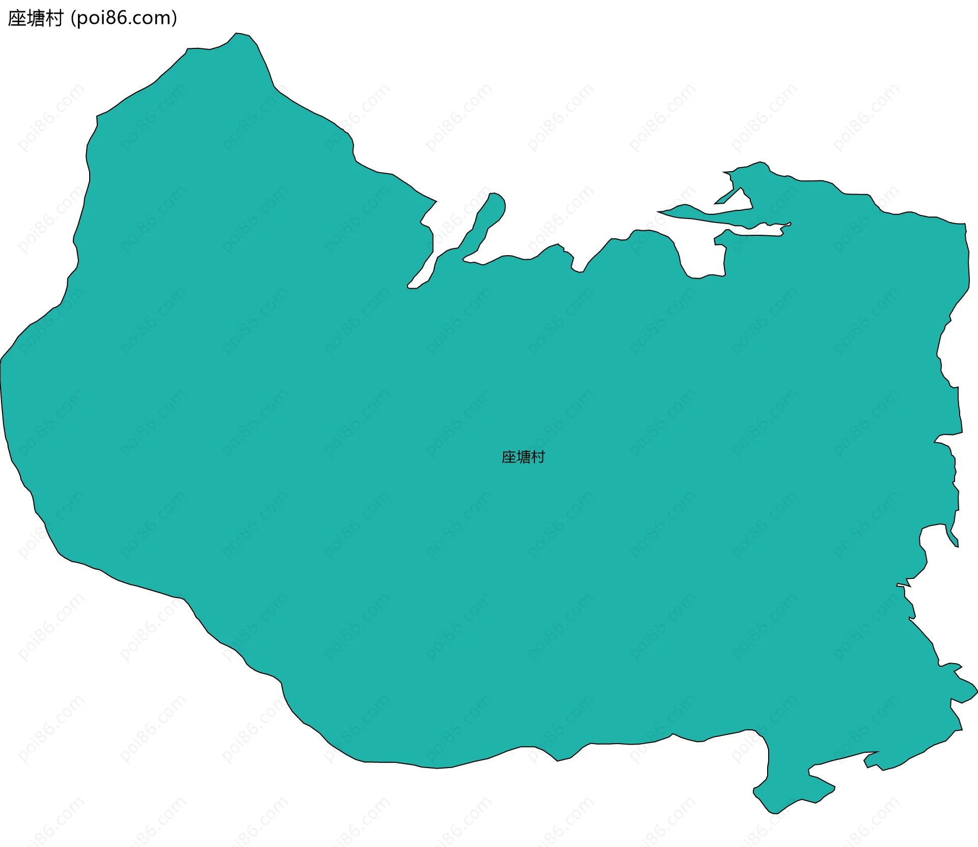 座塘村边界地图