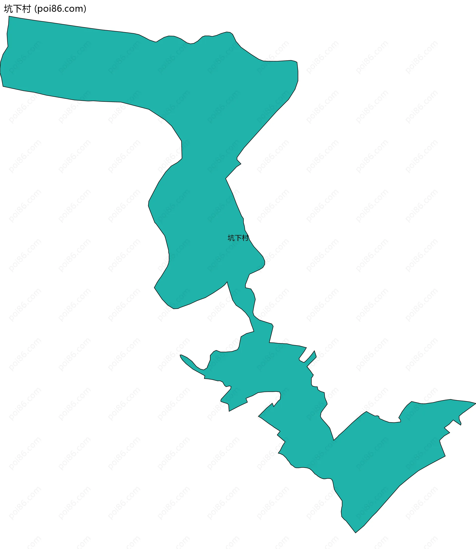 坑下村边界地图