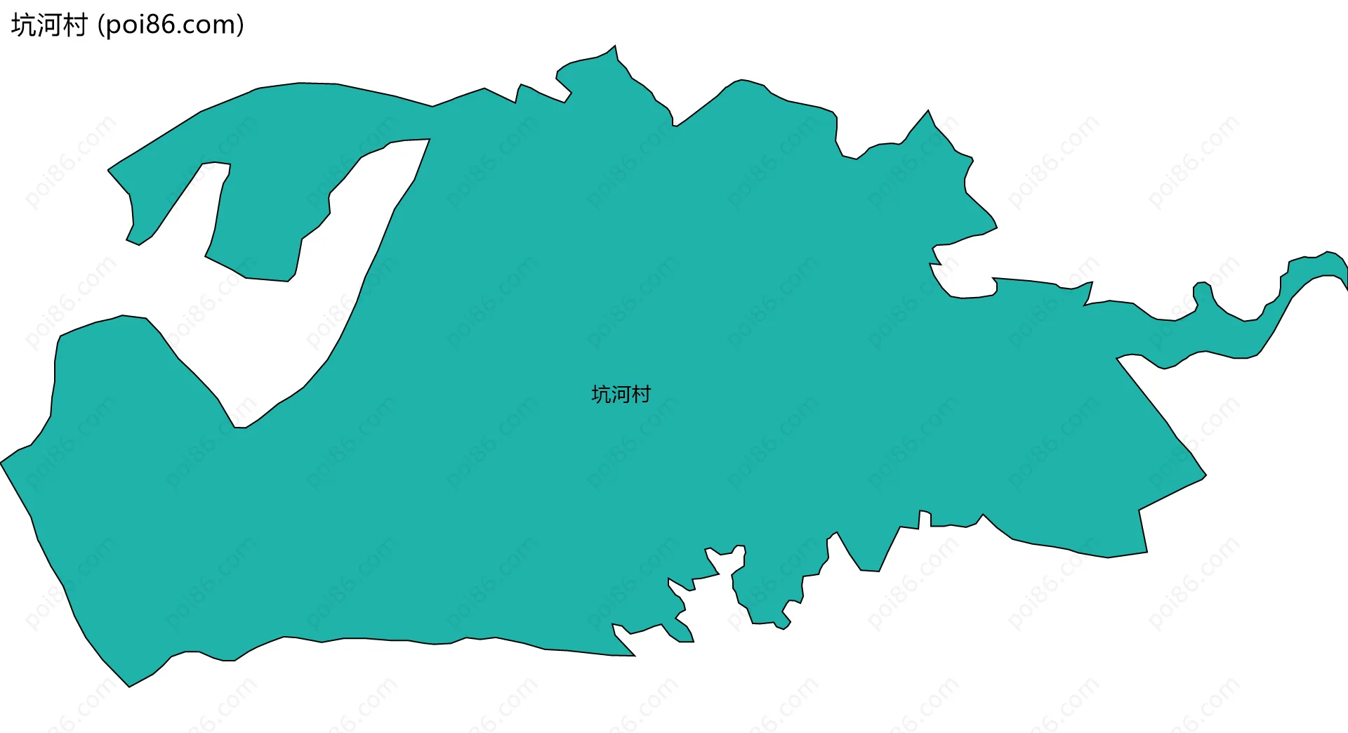 坑河村边界地图