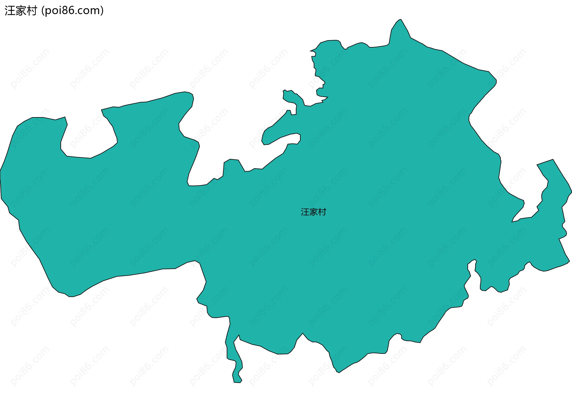 汪家村边界地图