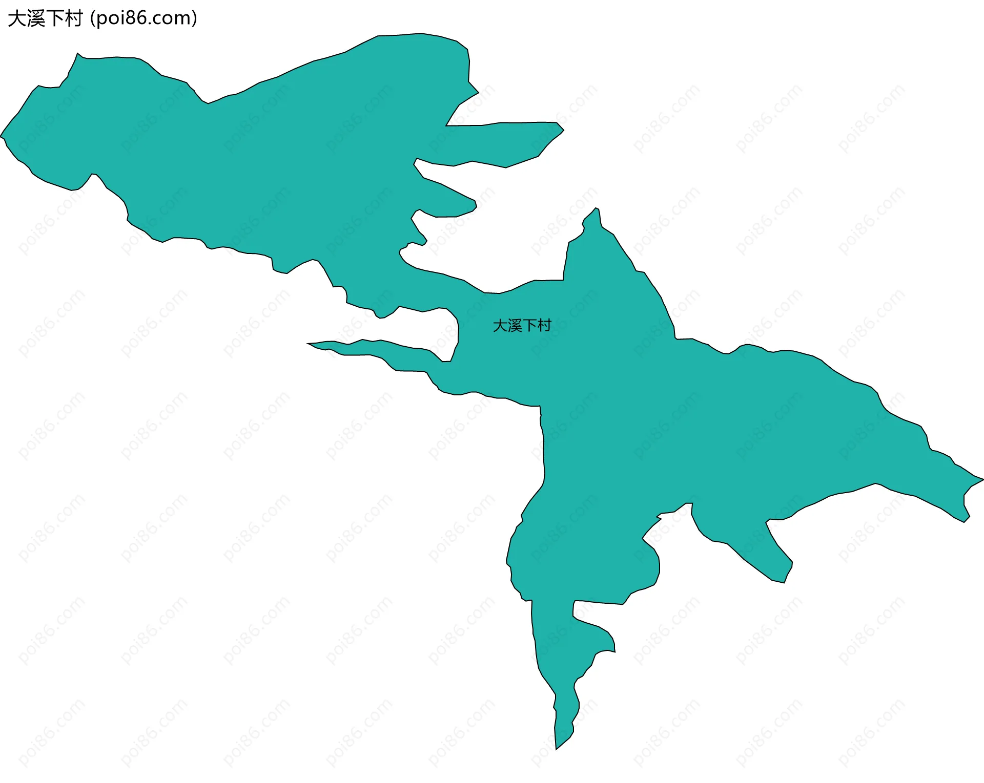 大溪下村边界地图