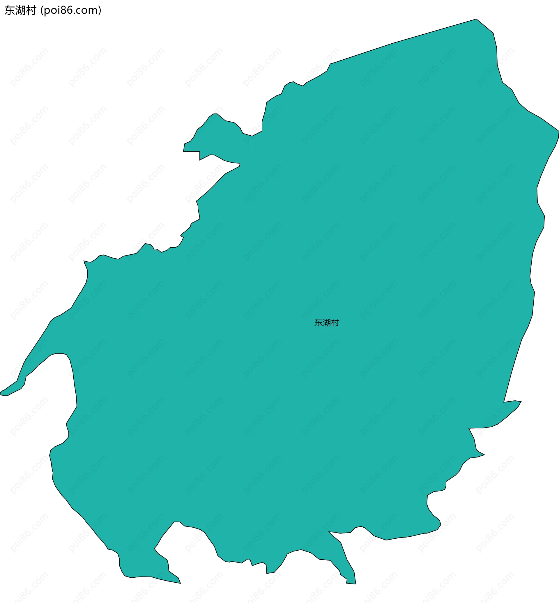 东湖村边界地图