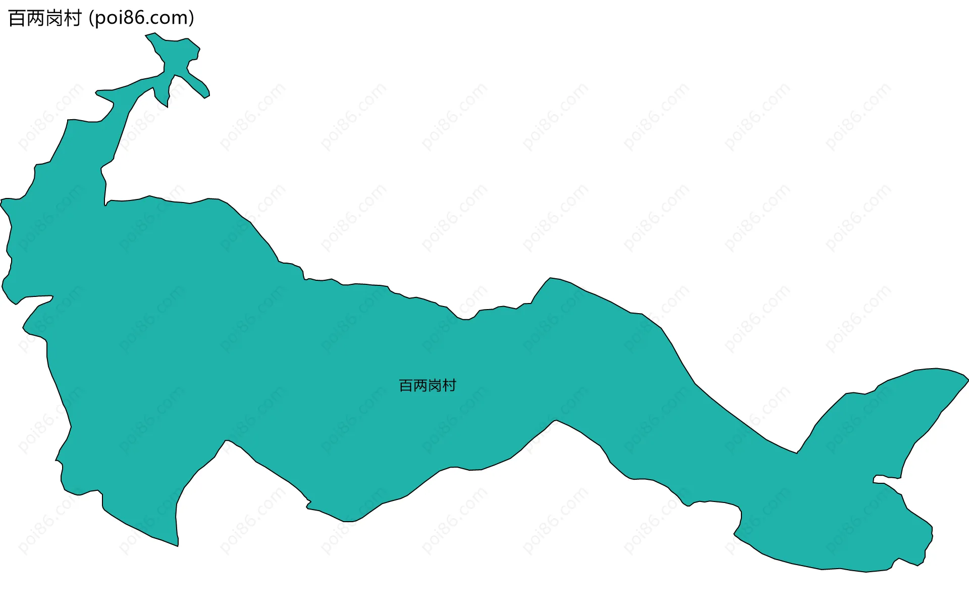 百两岗村边界地图